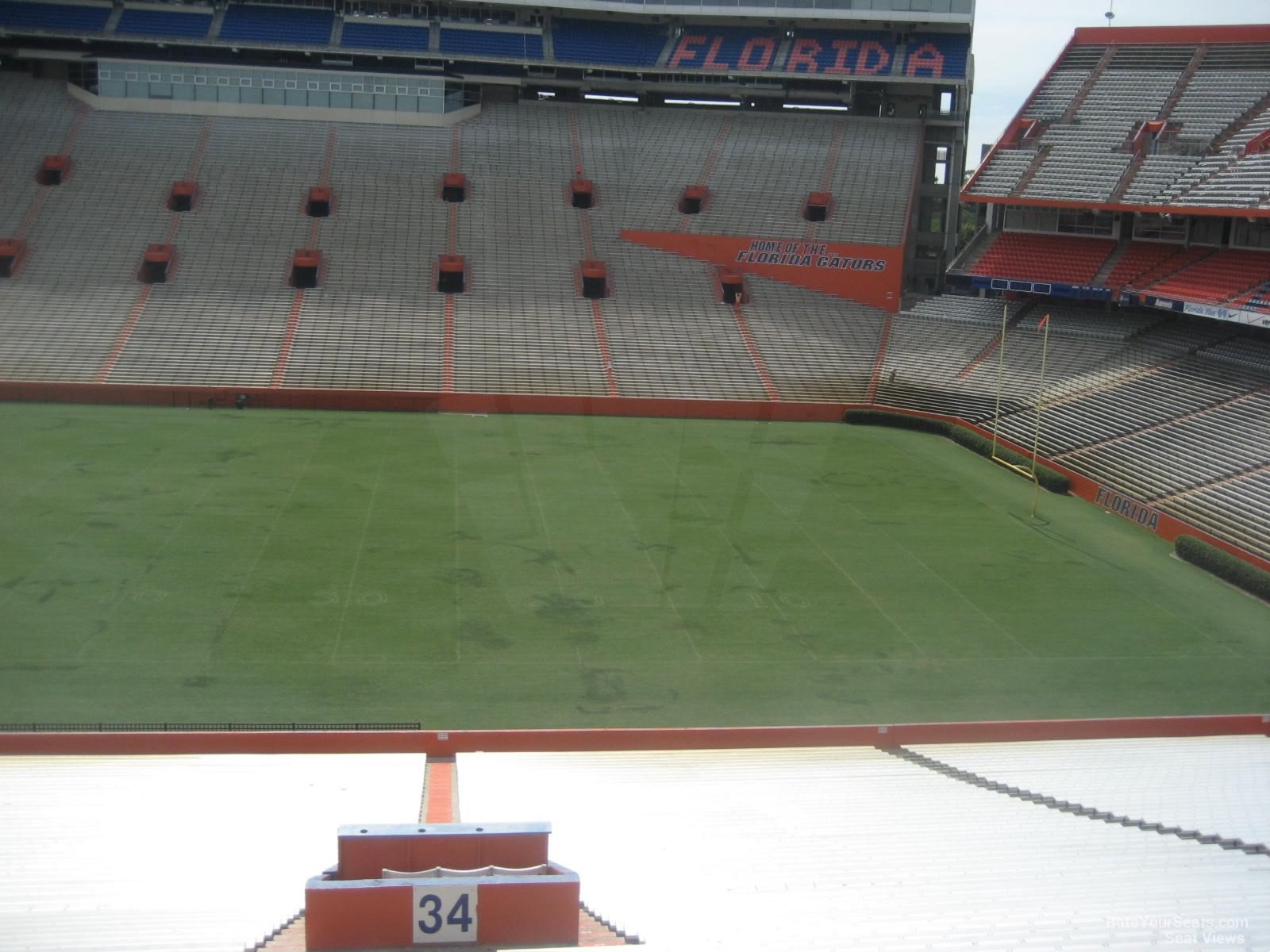 section 33, row 58 seat view  - ben hill griffin stadium