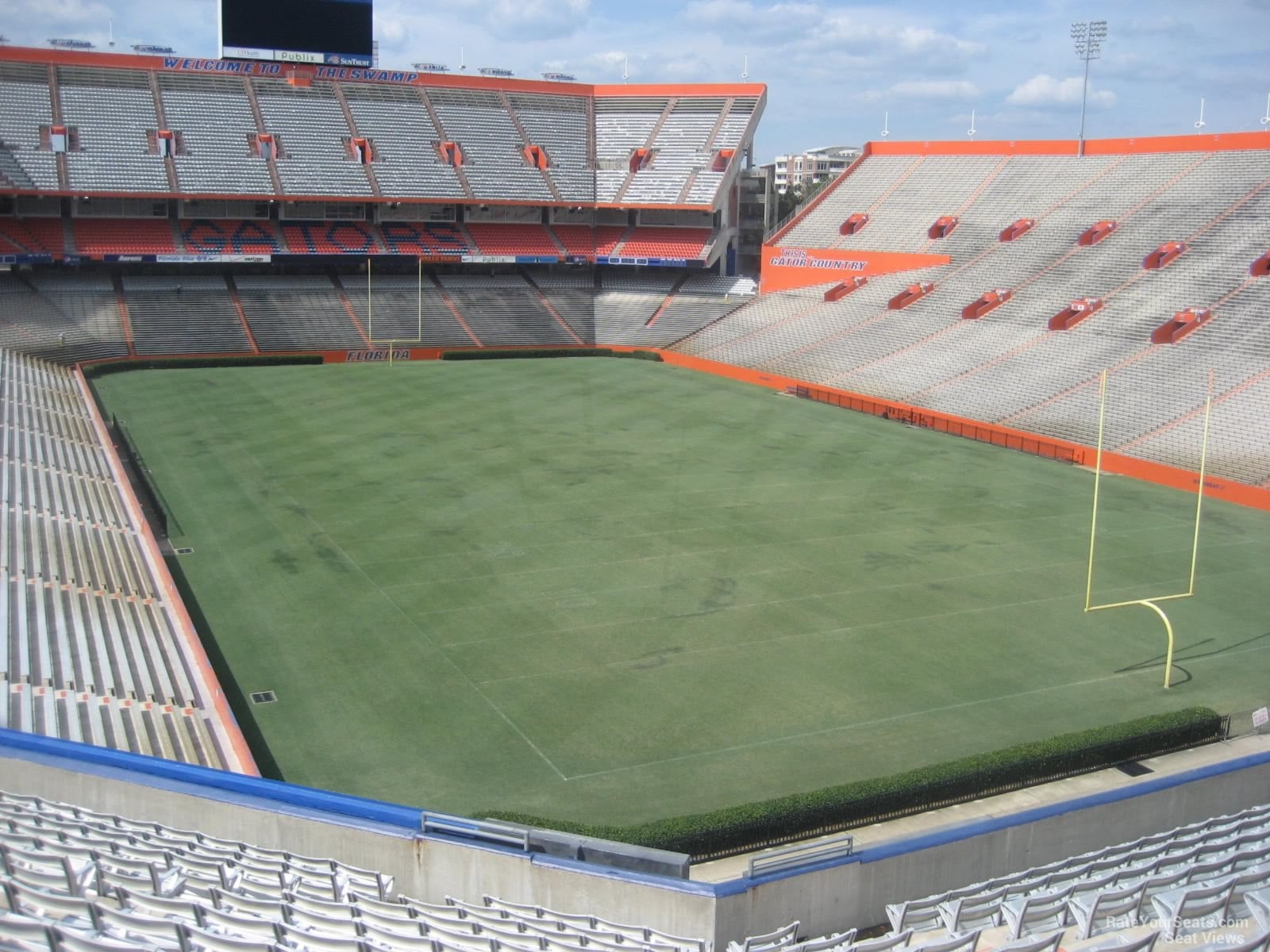 section 61, row 58 seat view  for football - ben hill griffin stadium
