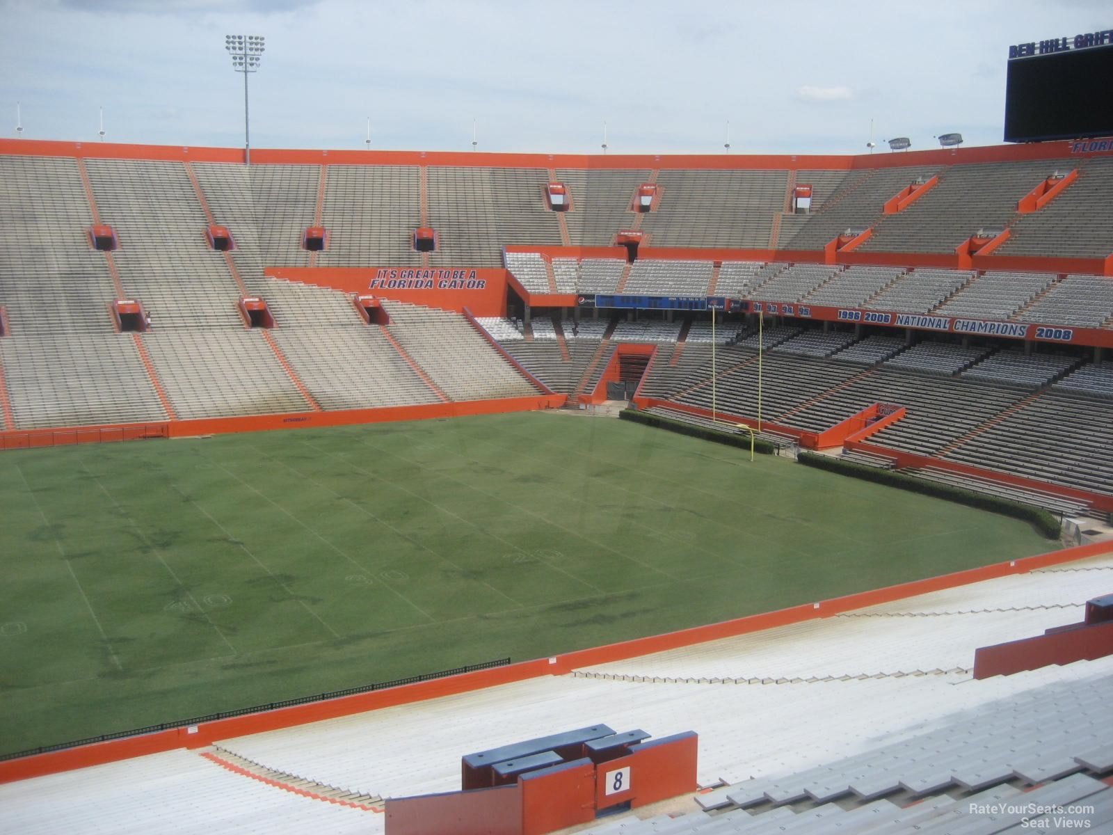 section 9, row 58 seat view  - ben hill griffin stadium