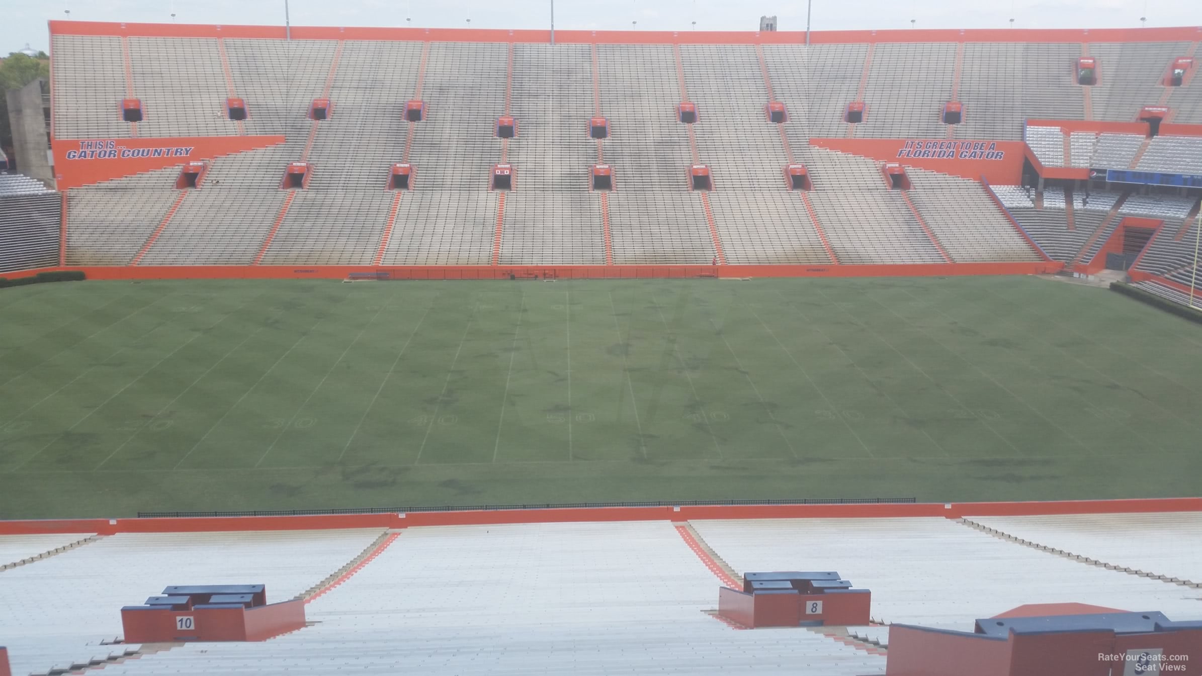 section 9, row 72 seat view  for football - ben hill griffin stadium