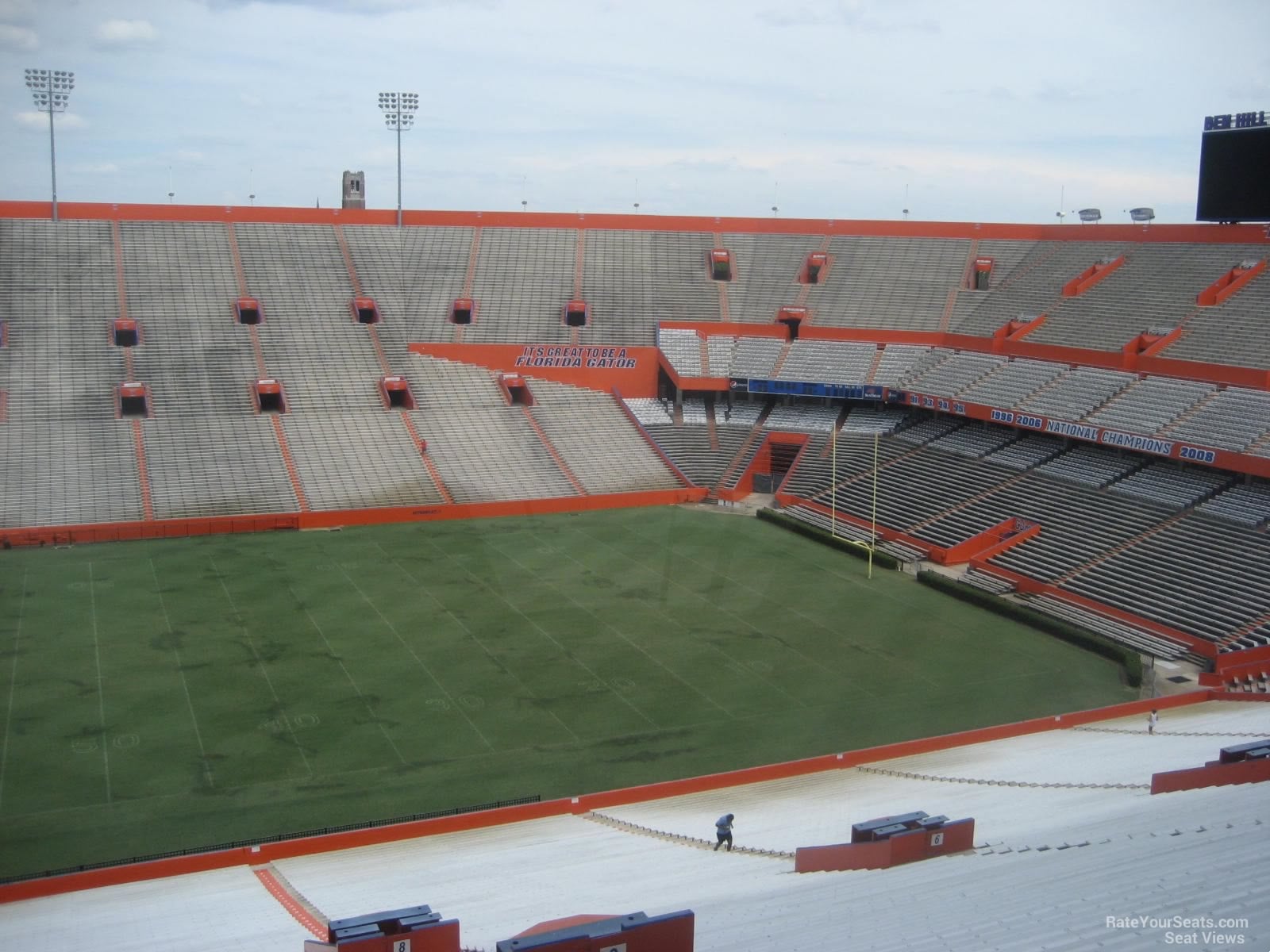 section 9, row 81 seat view  for football - ben hill griffin stadium