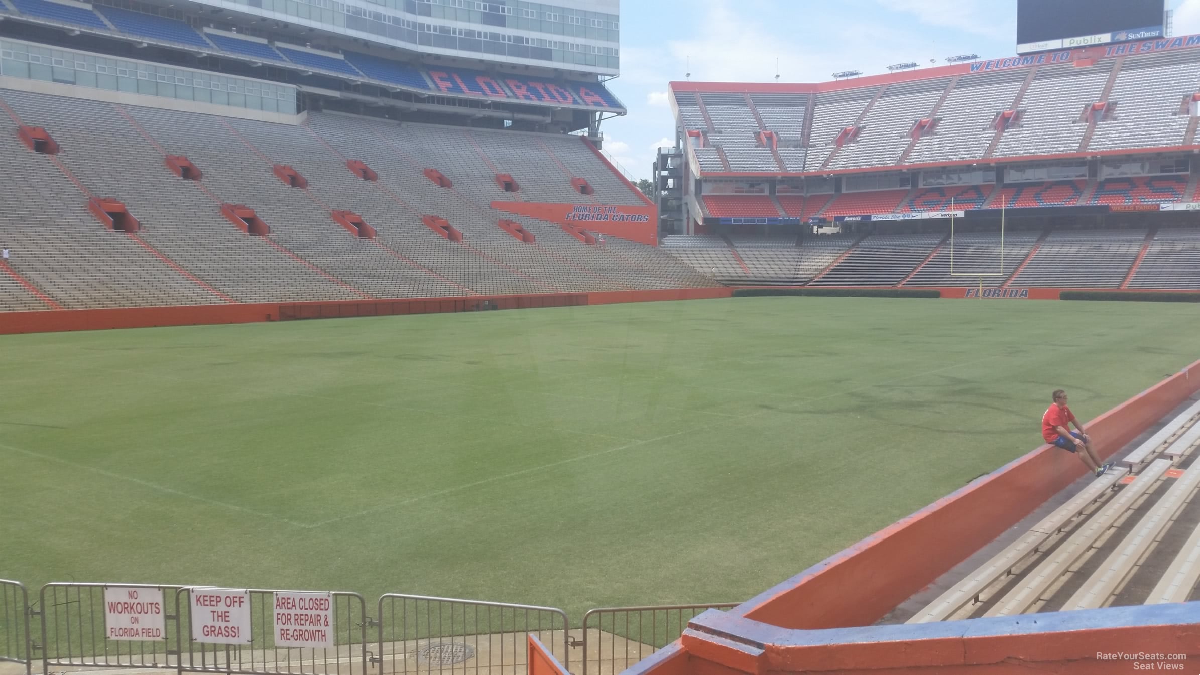 section a, row 10 seat view  for football - ben hill griffin stadium