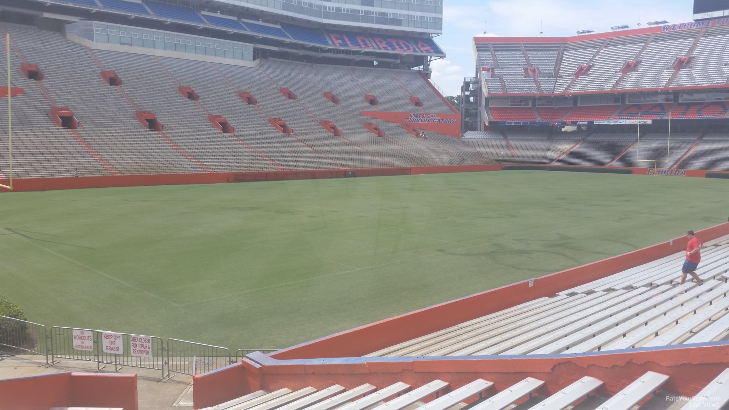 section b, row 10 seat view  for football - ben hill griffin stadium