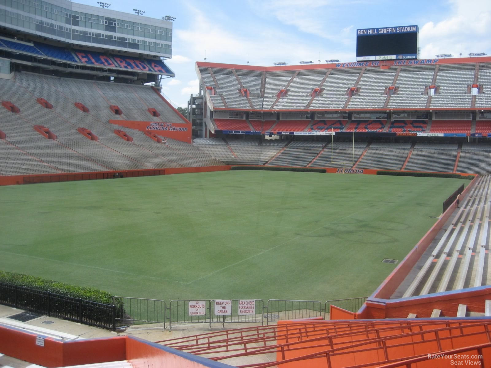 section b, row 23 seat view  - ben hill griffin stadium