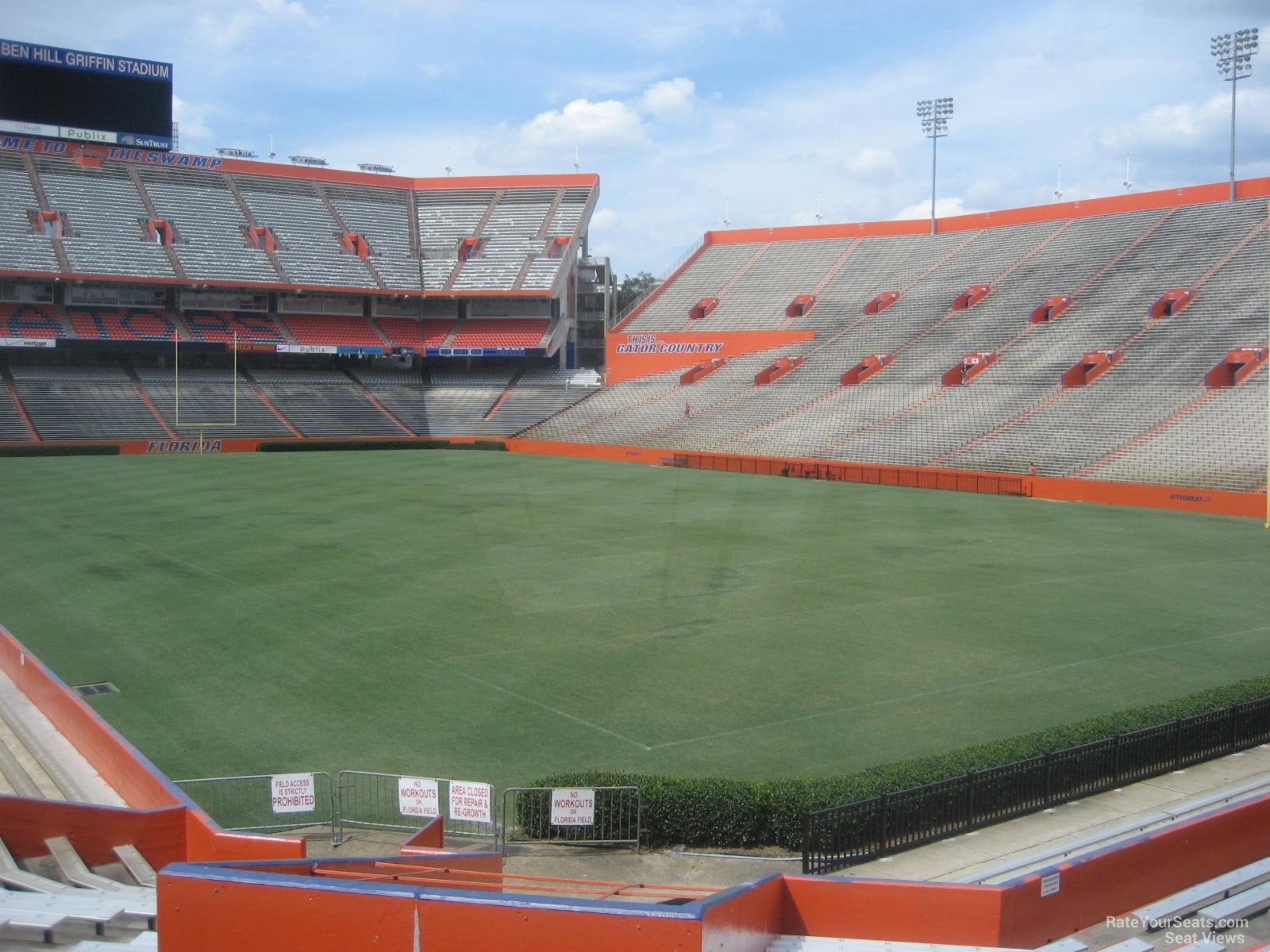 section g, row 23 seat view  - ben hill griffin stadium