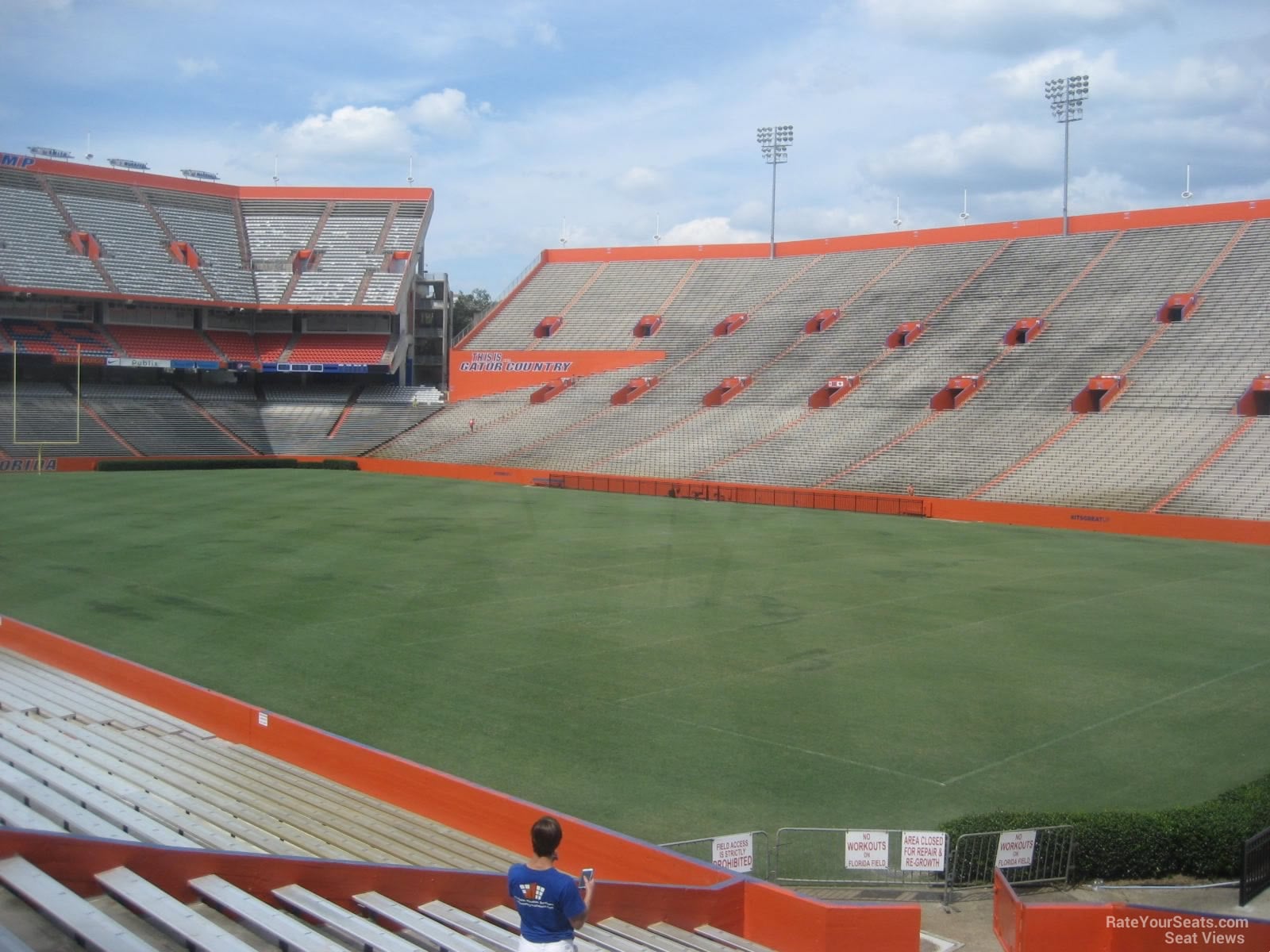 section h, row 23 seat view  for football - ben hill griffin stadium