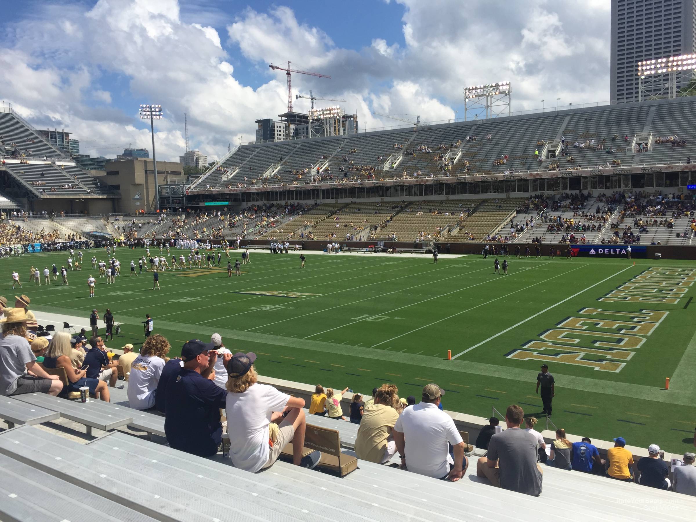 section 101, row 20 seat view  for football - bobby dodd stadium