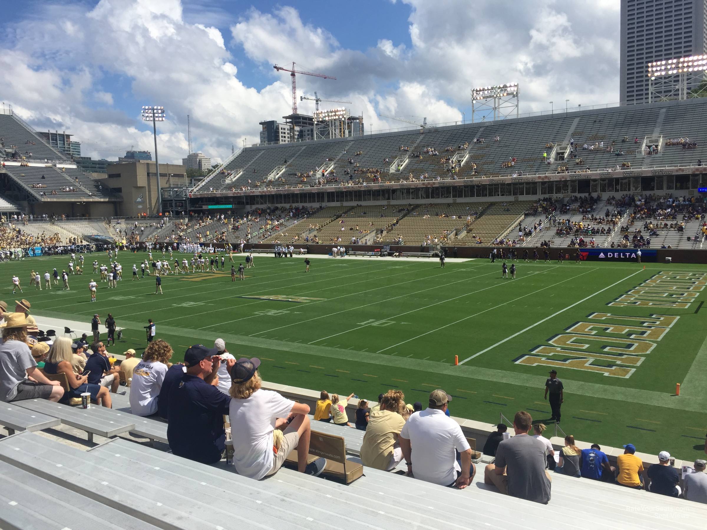 section 101, row 20 seat view  - bobby dodd stadium