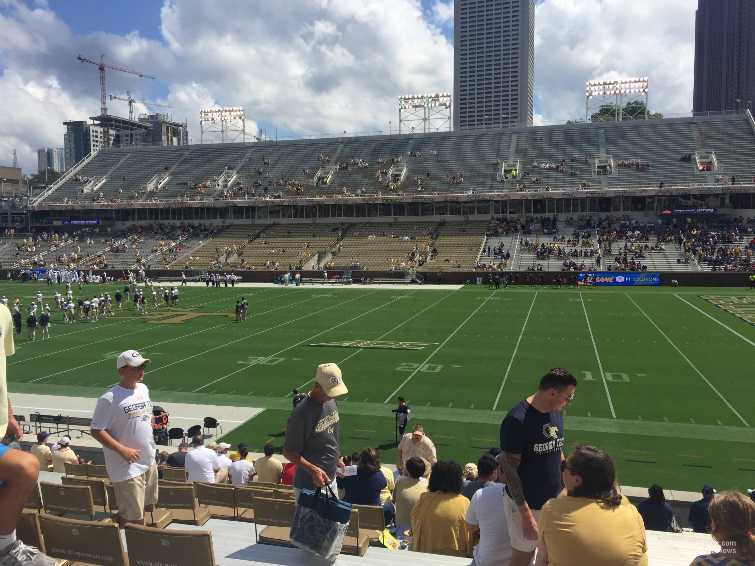 section 103, row 20 seat view  for football - bobby dodd stadium