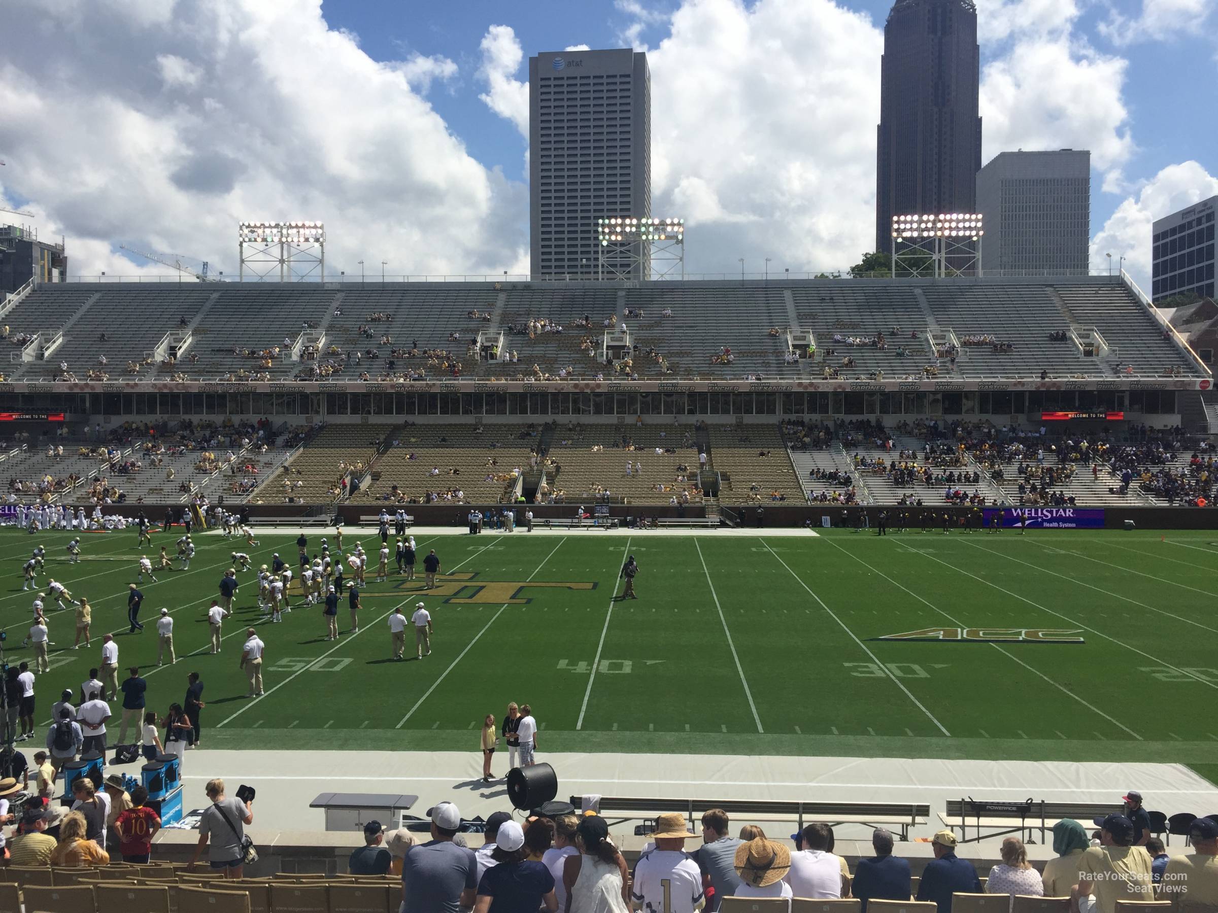 section 105, row 20 seat view  for football - bobby dodd stadium