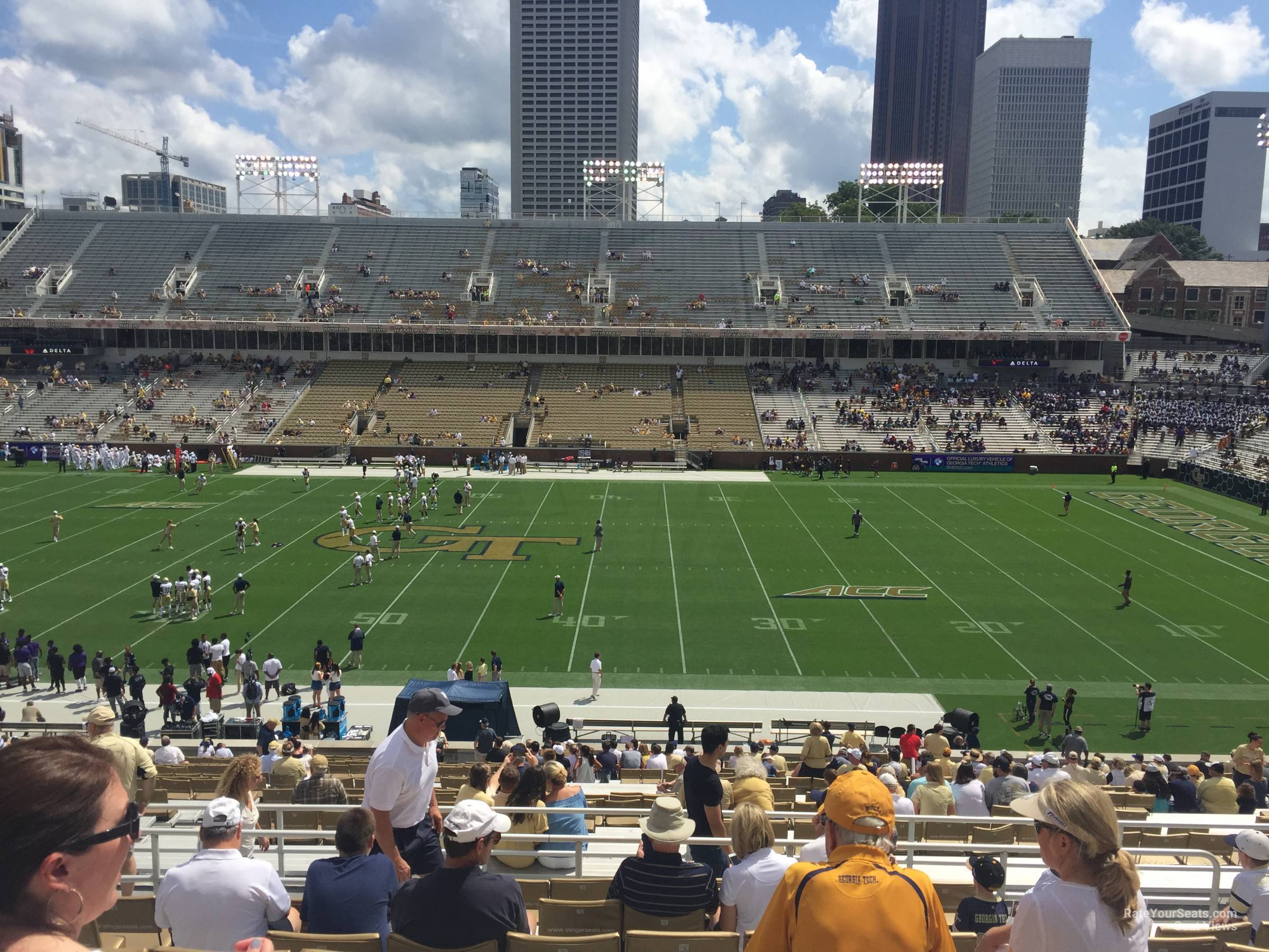 section 105, row 40 seat view  - bobby dodd stadium