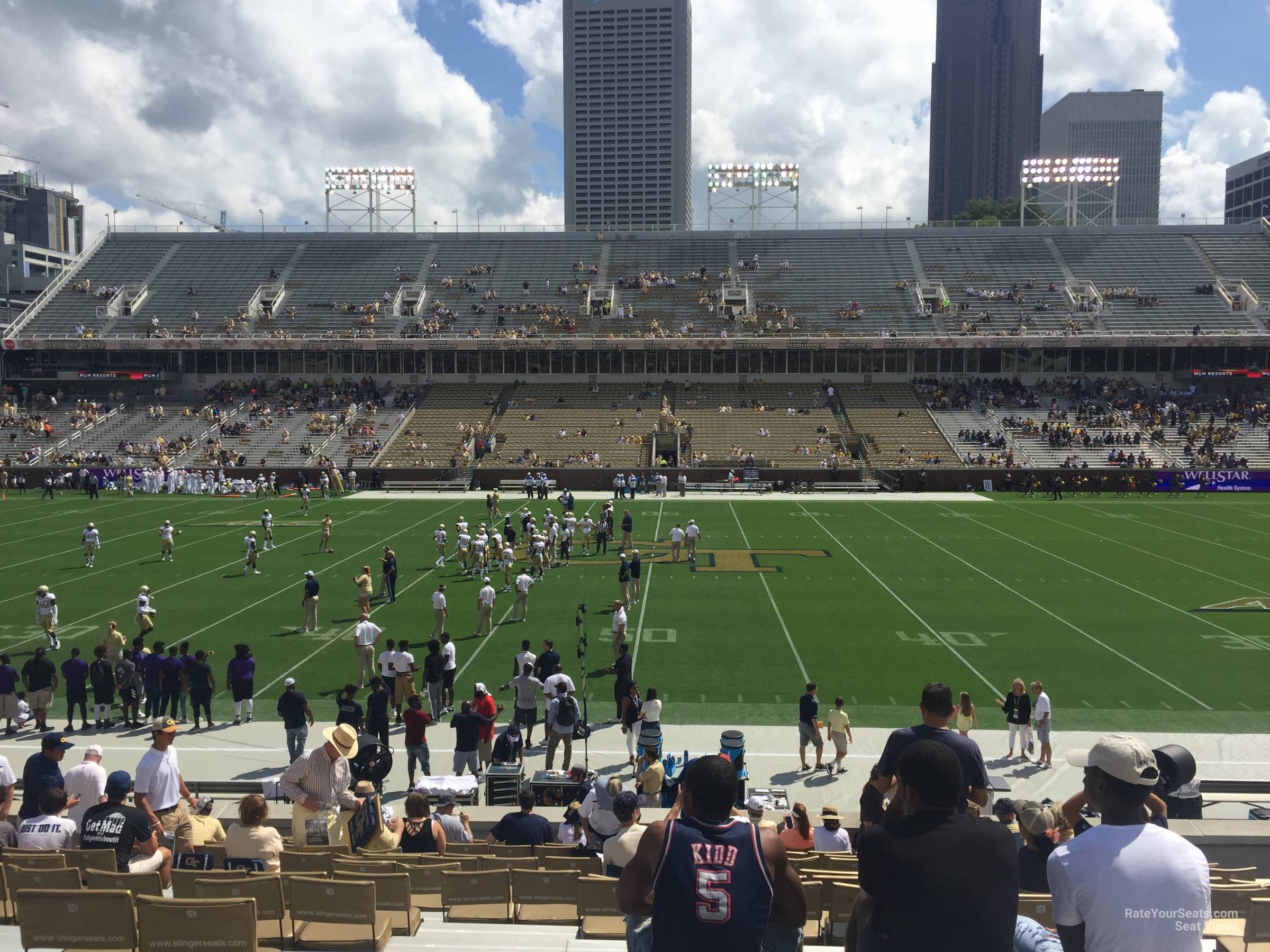 section 106, row 20 seat view  - bobby dodd stadium