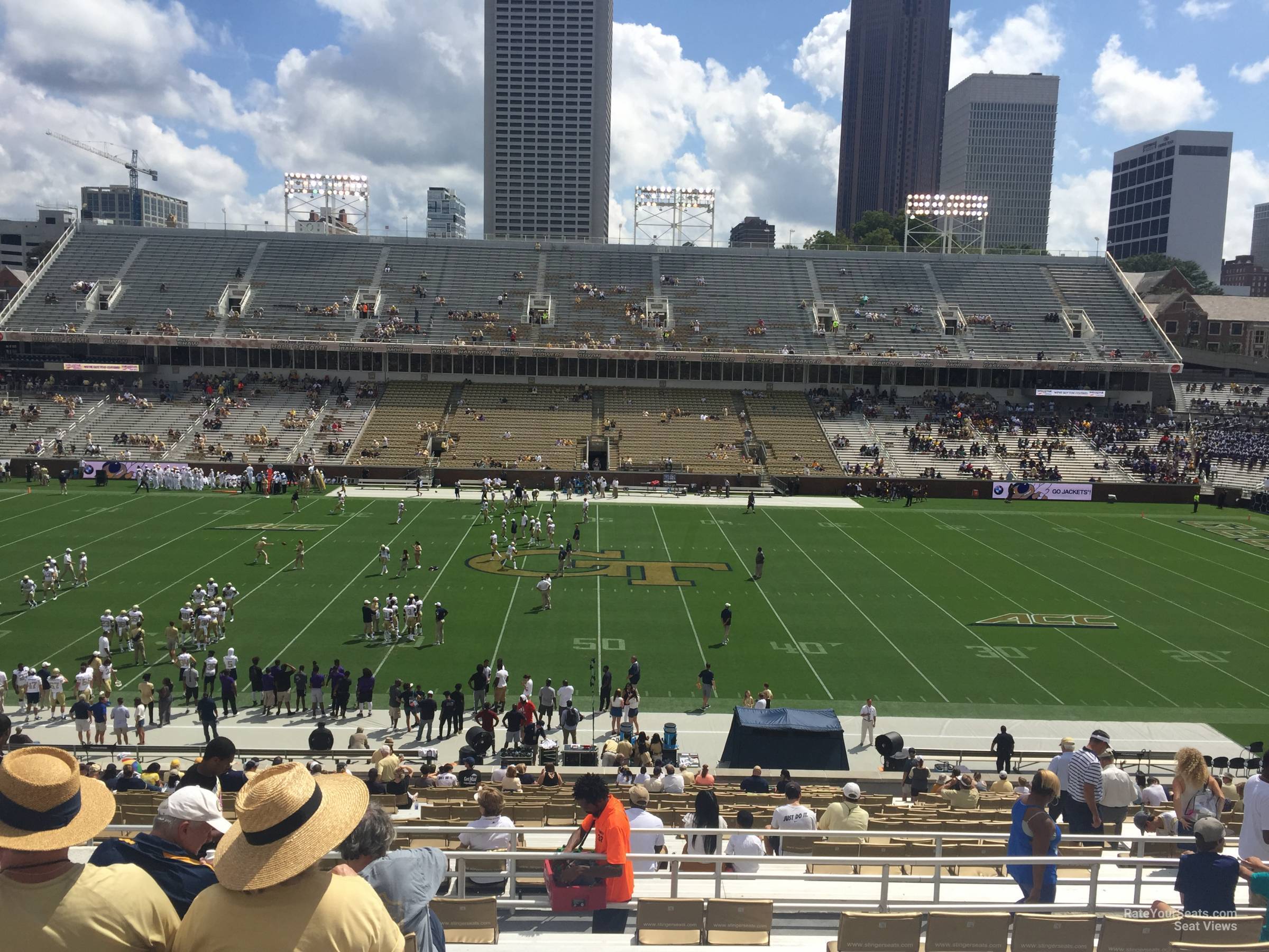 section 106, row 40 seat view  for football - bobby dodd stadium