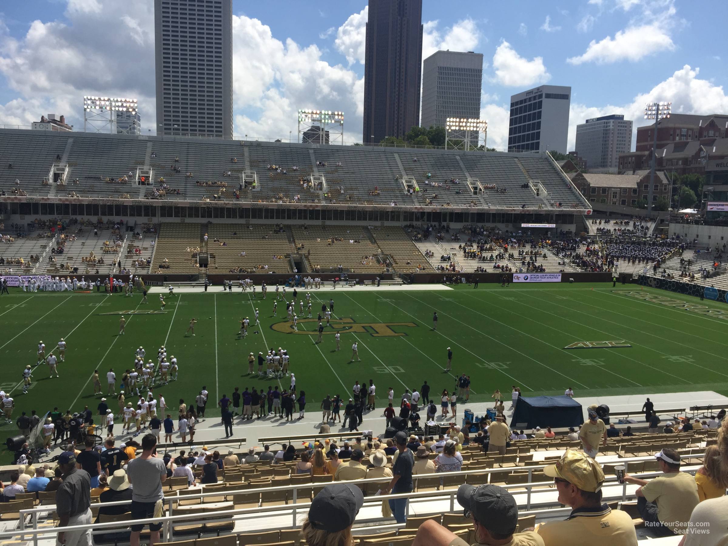 section 107, row 40 seat view  for football - bobby dodd stadium