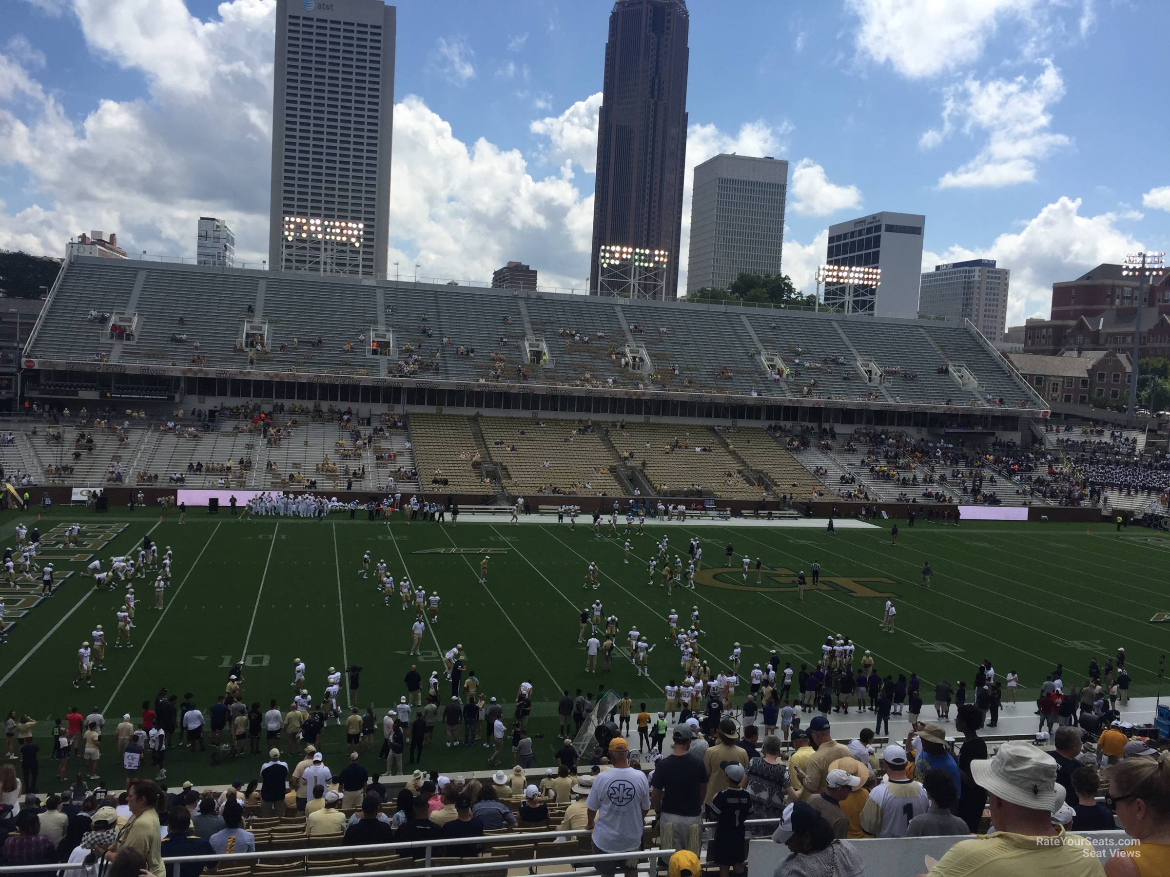 section 109, row 40 seat view  - bobby dodd stadium