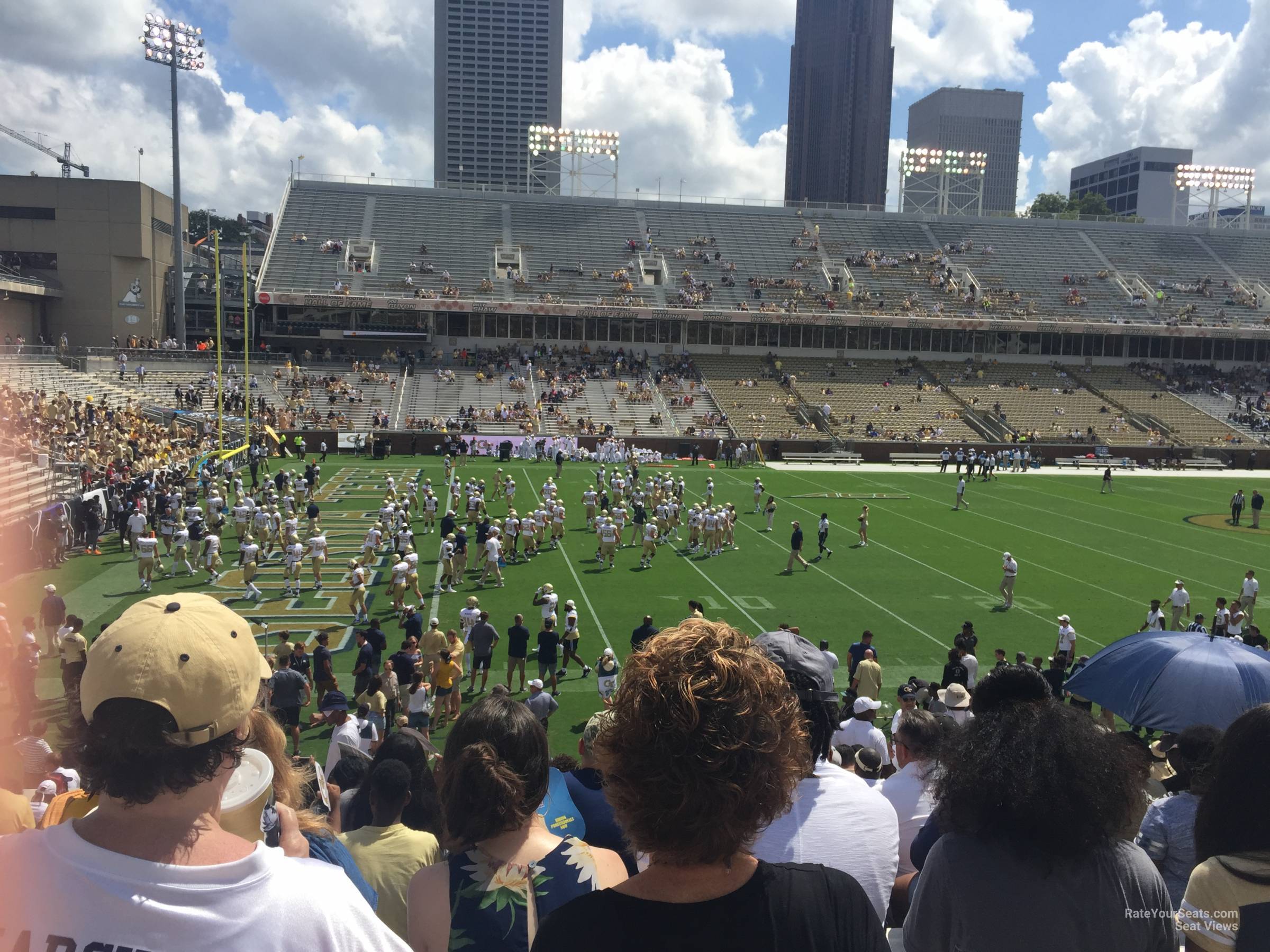 section 110, row 20 seat view  - bobby dodd stadium