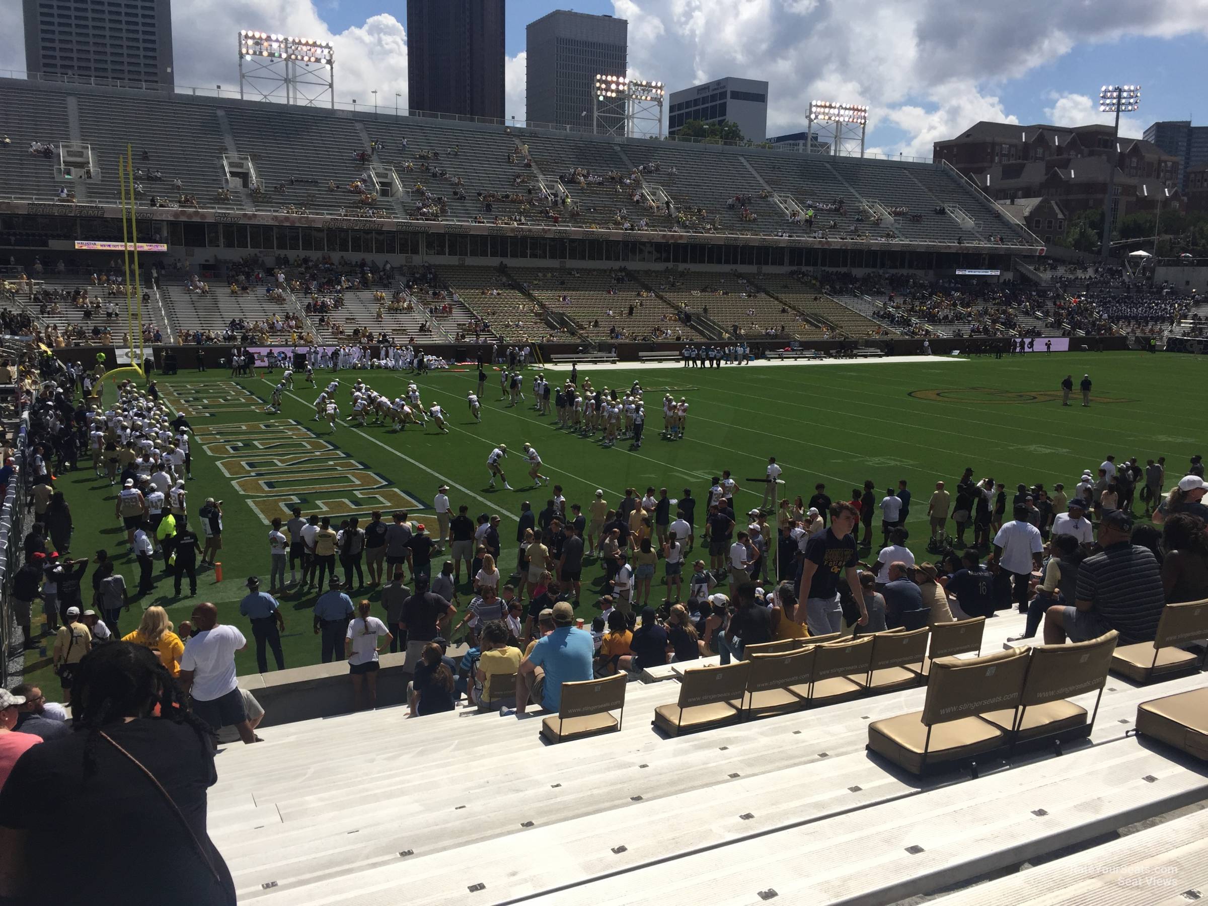 section 111, row 20 seat view  for football - bobby dodd stadium