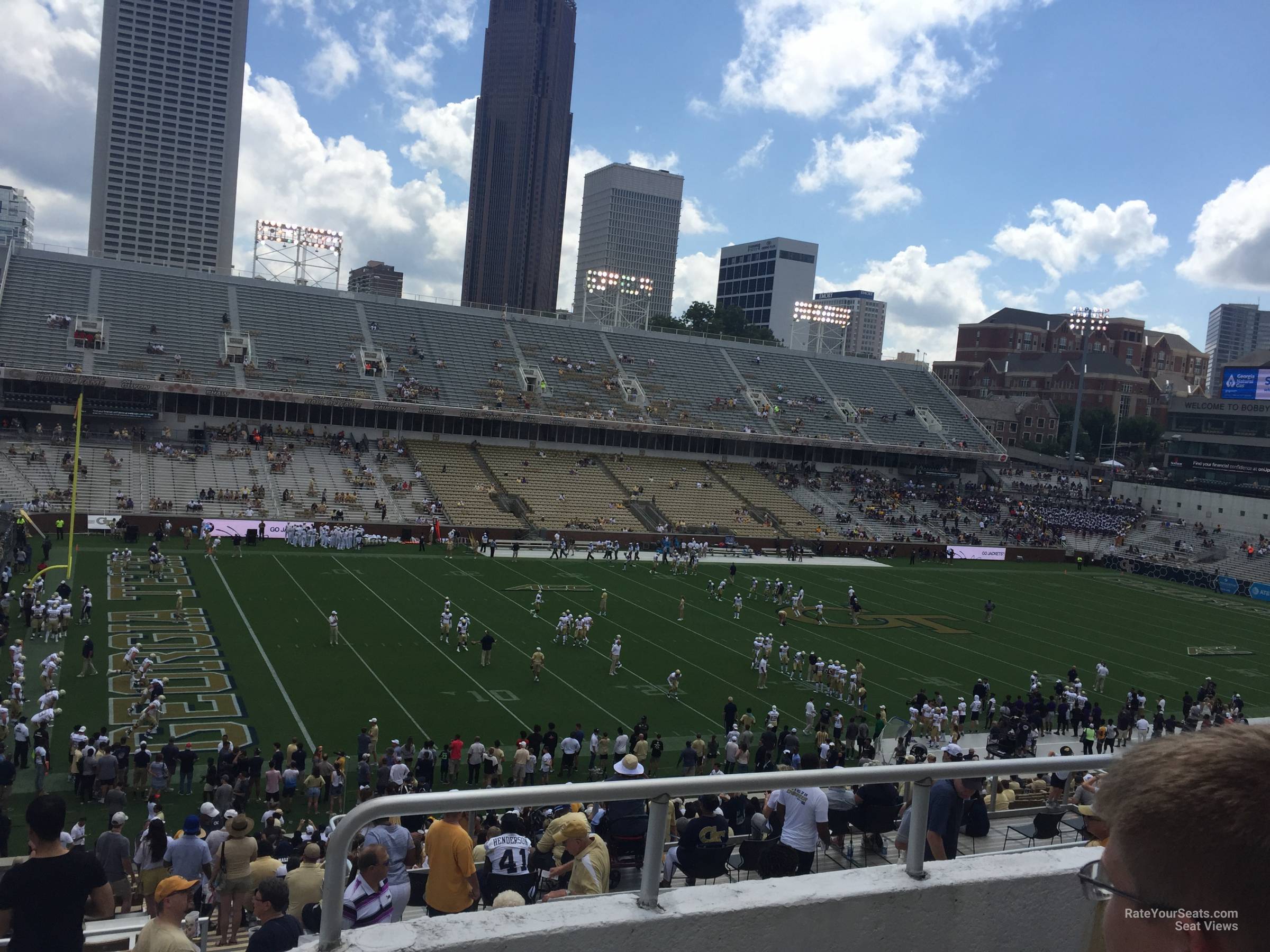 section 111, row 40 seat view  - bobby dodd stadium