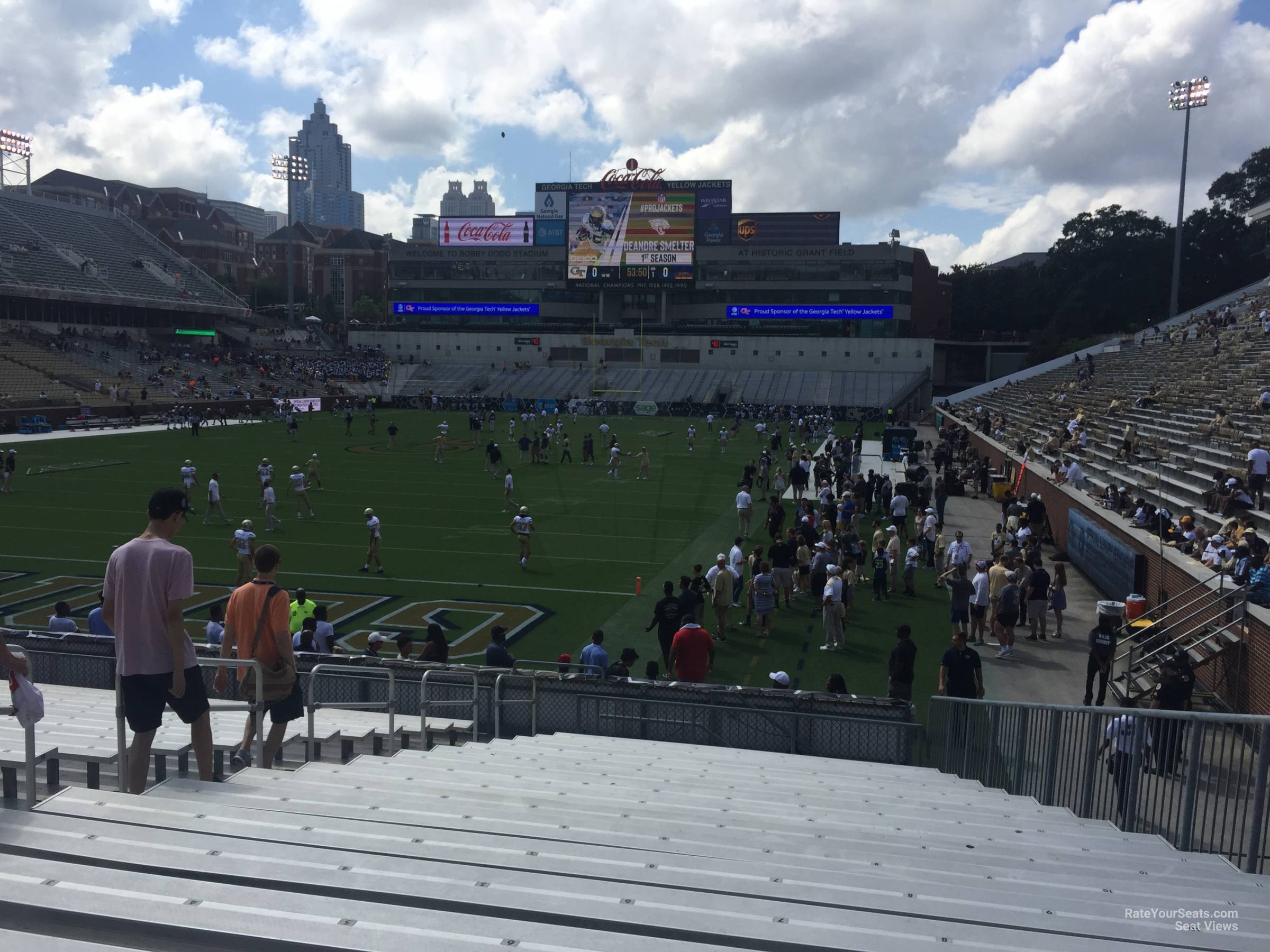 section 114, row 20 seat view  - bobby dodd stadium