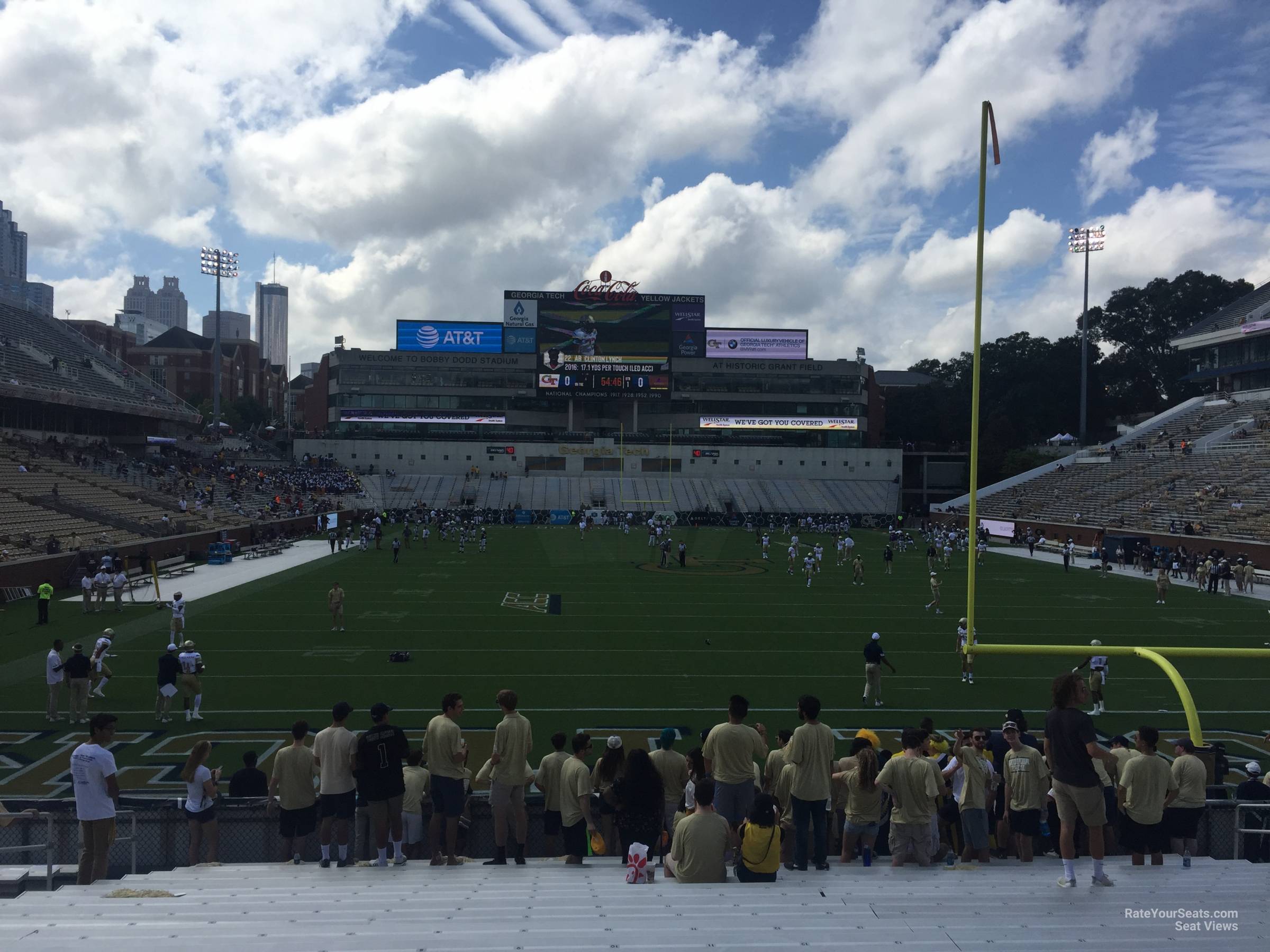 section 117, row 20 seat view  - bobby dodd stadium