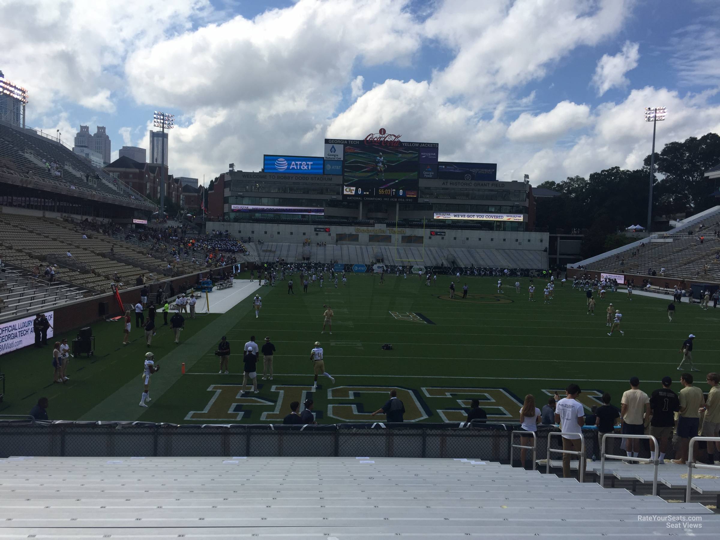 section 118, row 20 seat view  - bobby dodd stadium