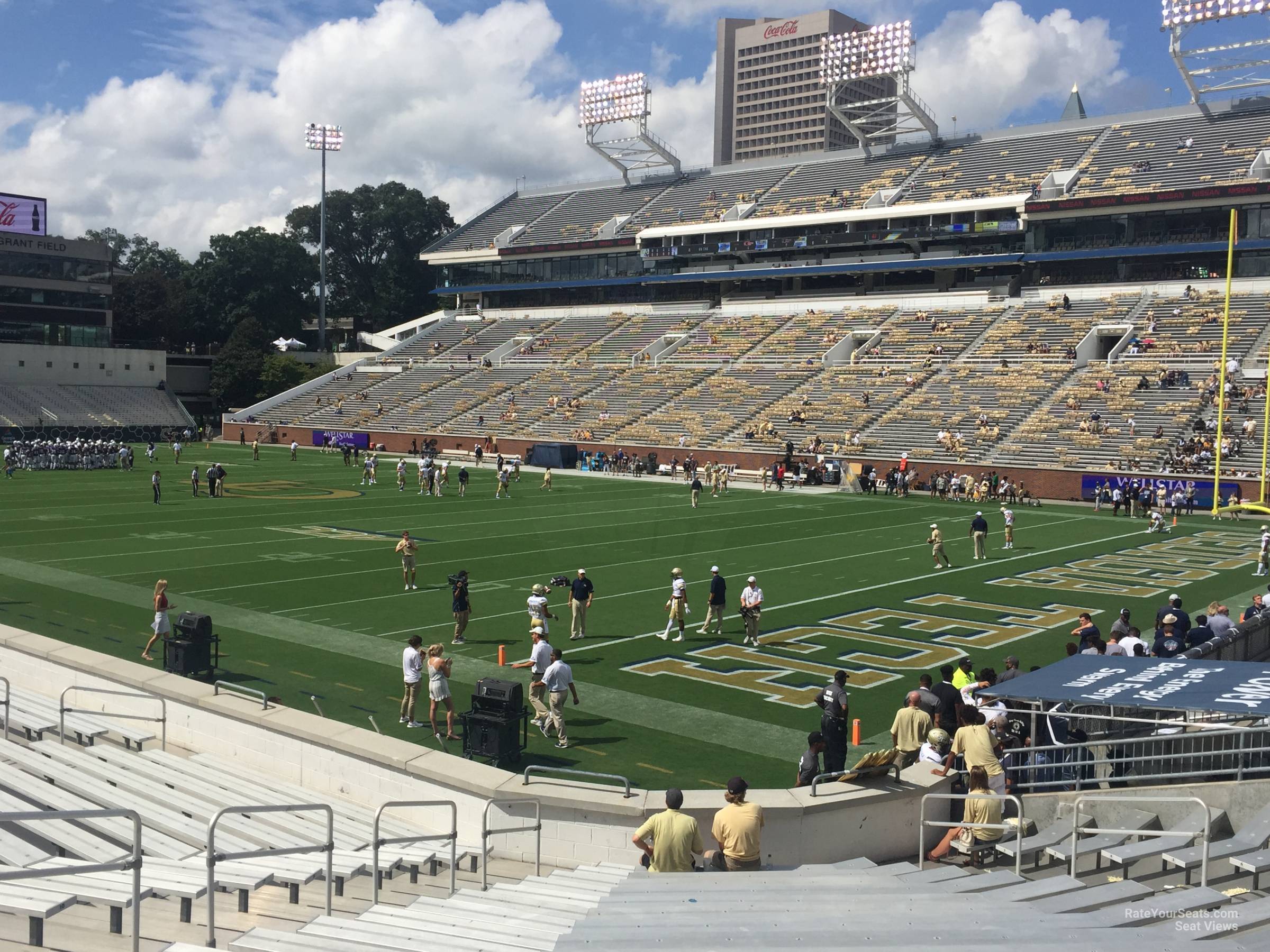 section 120, row 20 seat view  for football - bobby dodd stadium