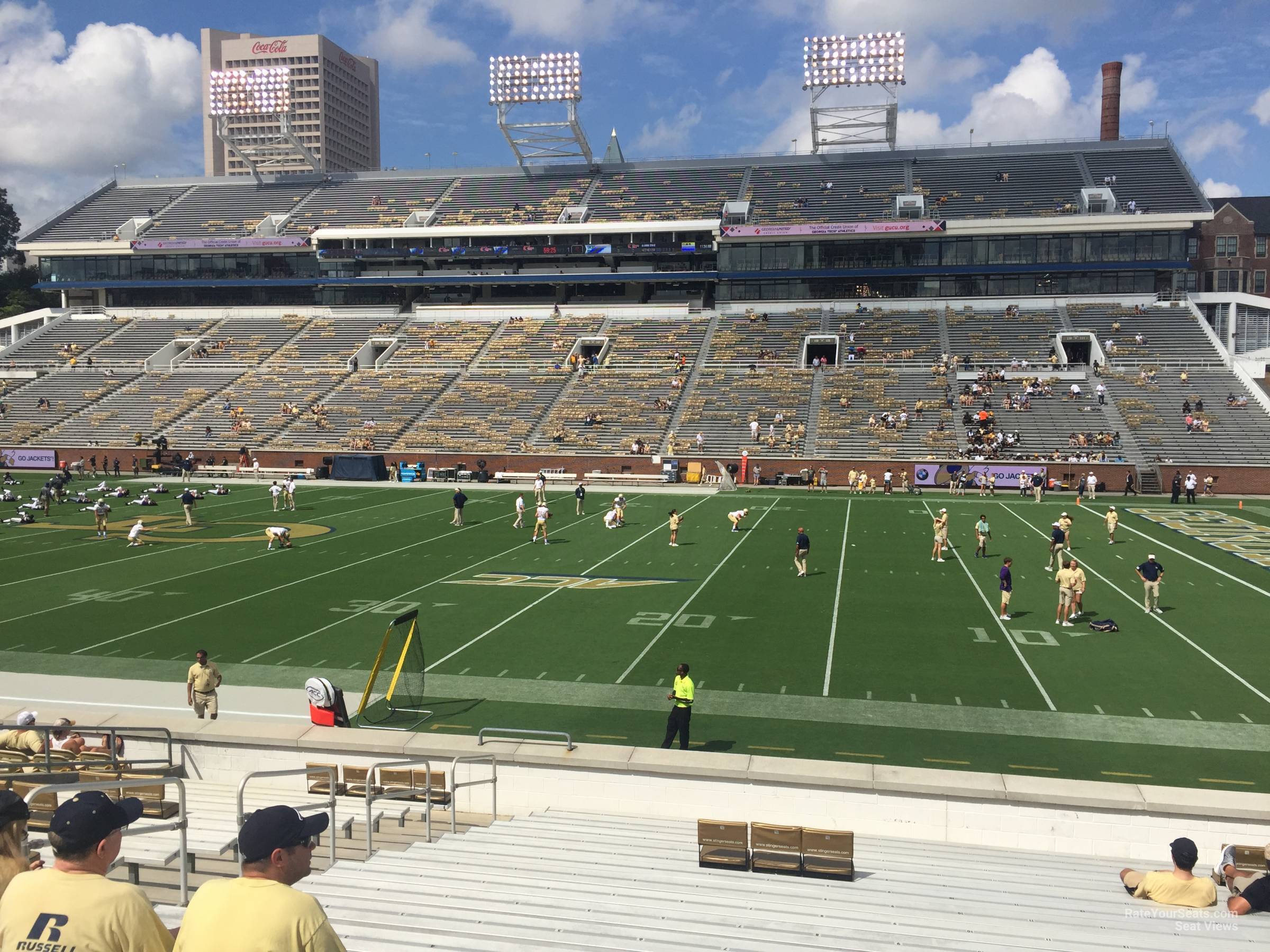 section 123, row 20 seat view  - bobby dodd stadium