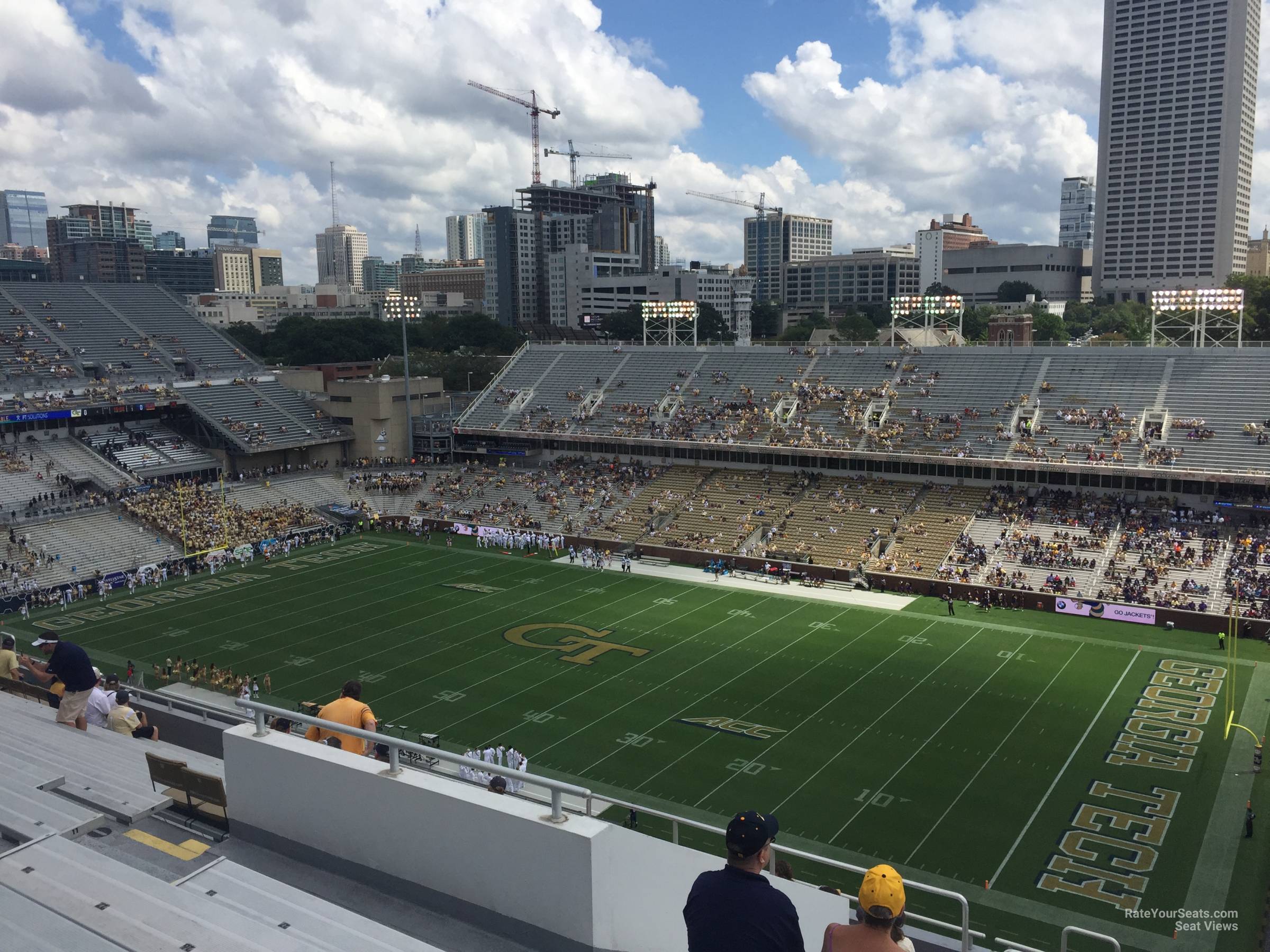 section 201, row 15 seat view  - bobby dodd stadium