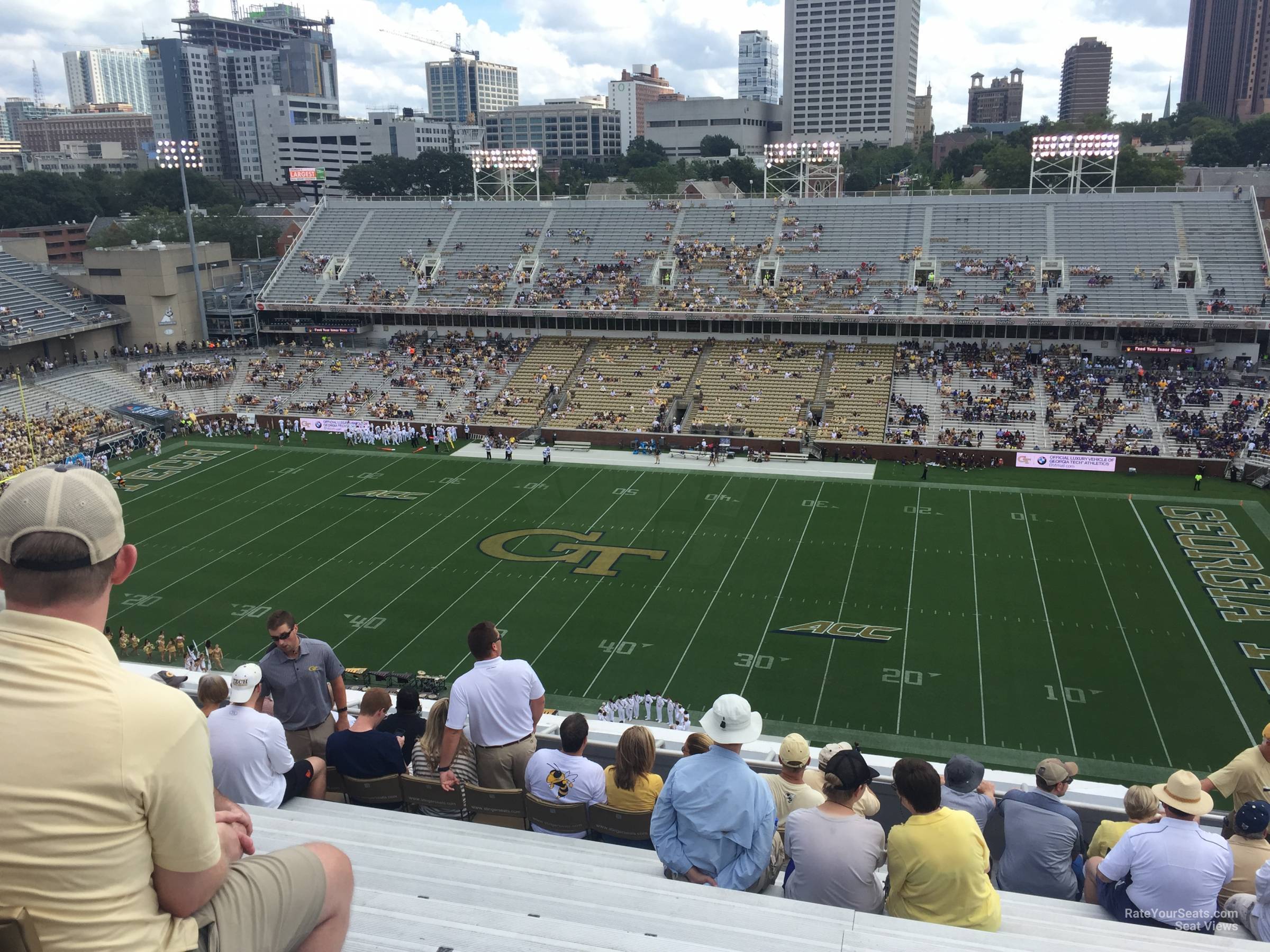 section 203, row 15 seat view  - bobby dodd stadium