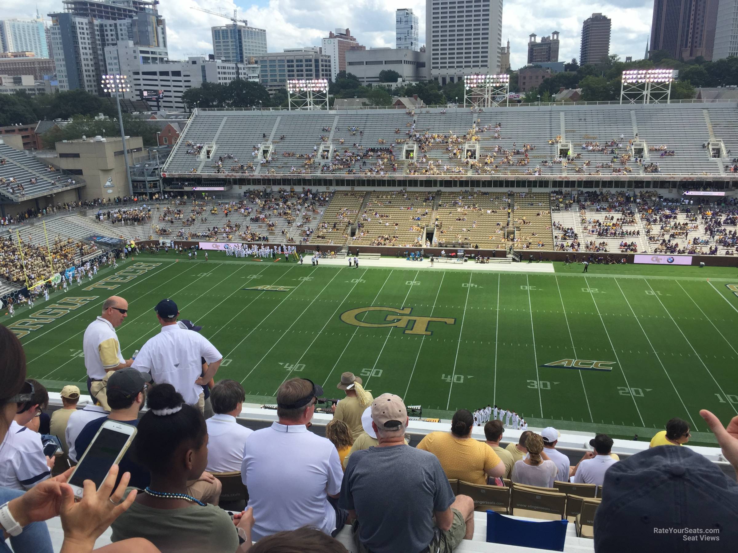 section 204, row 15 seat view  - bobby dodd stadium