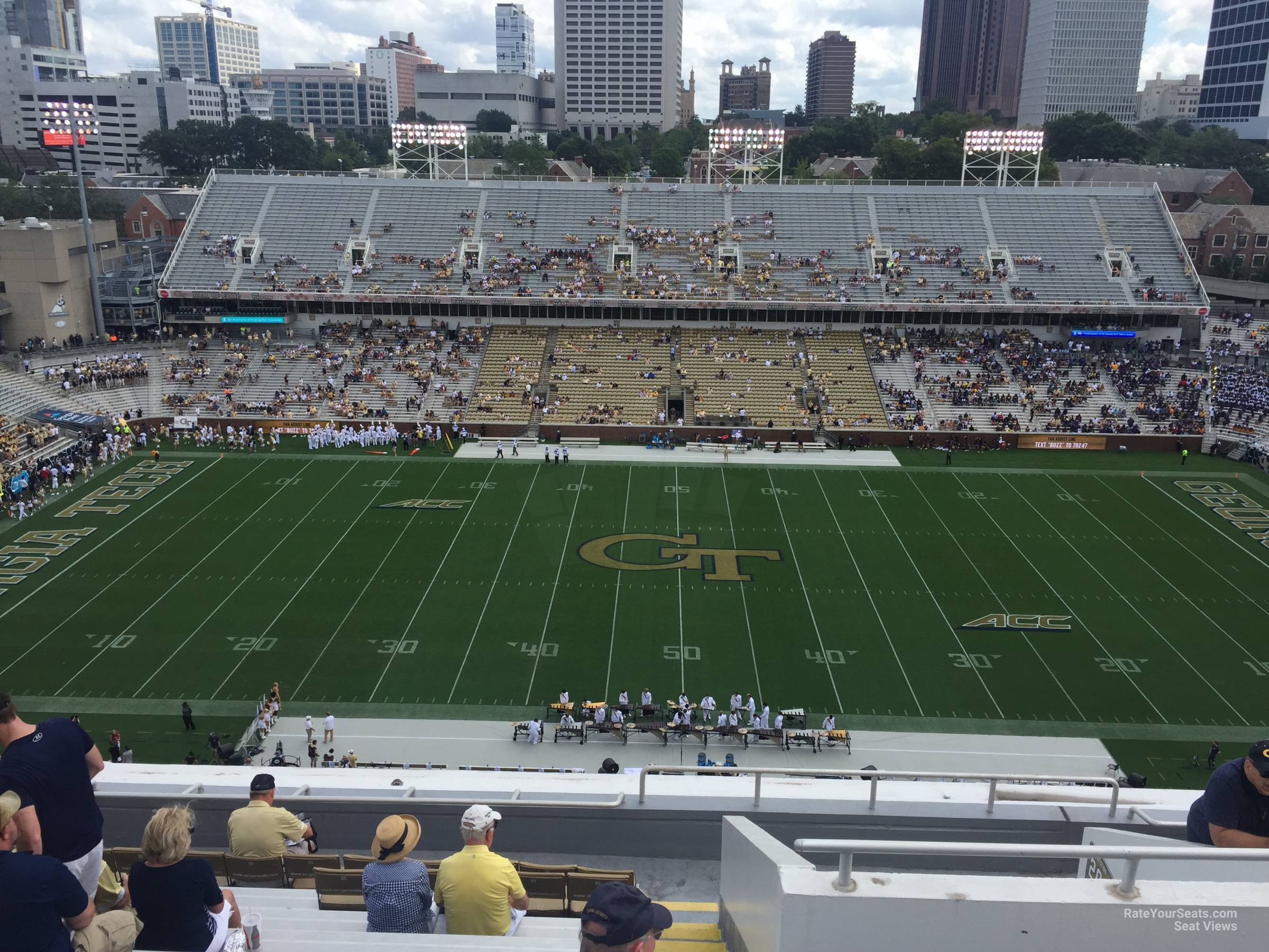 section 205, row 15 seat view  for football - bobby dodd stadium