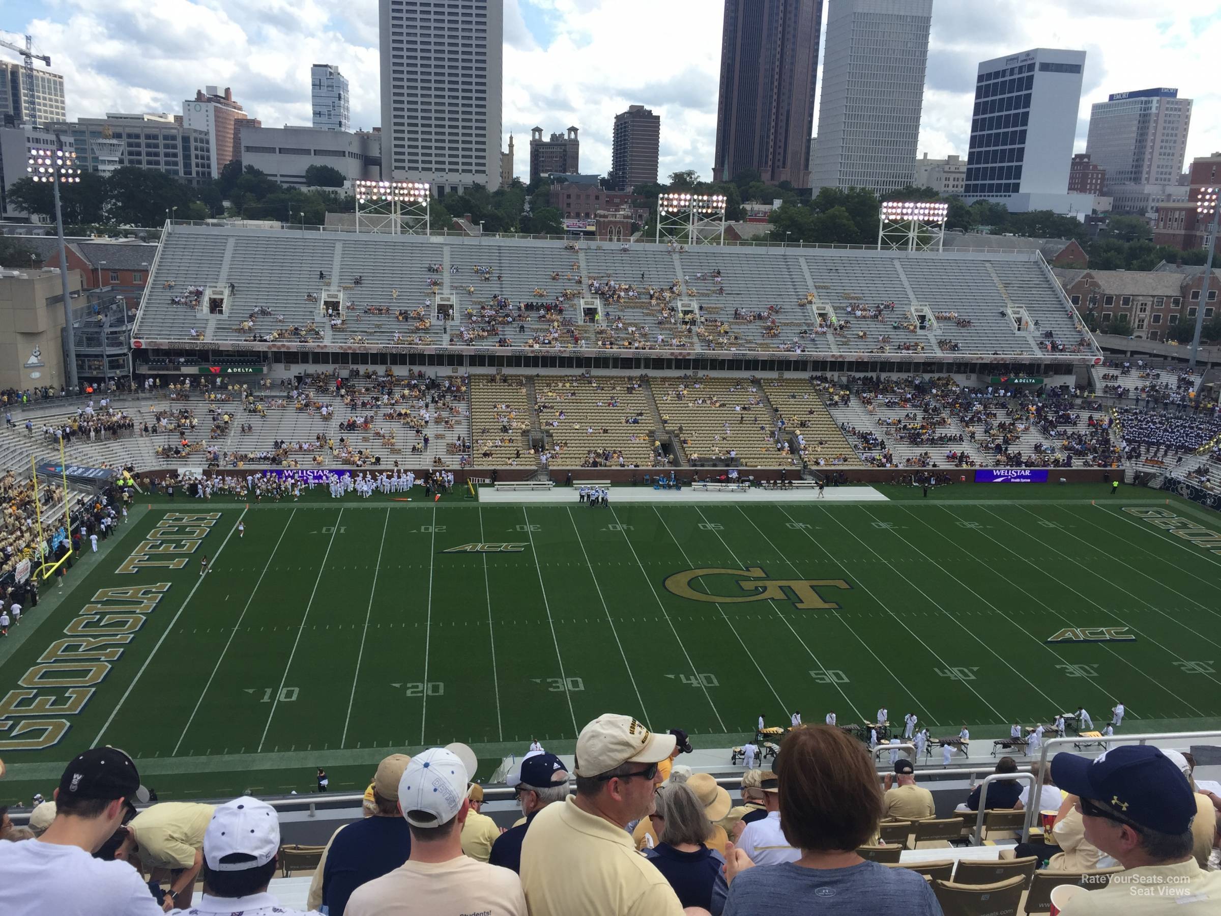 section 206, row 15 seat view  - bobby dodd stadium