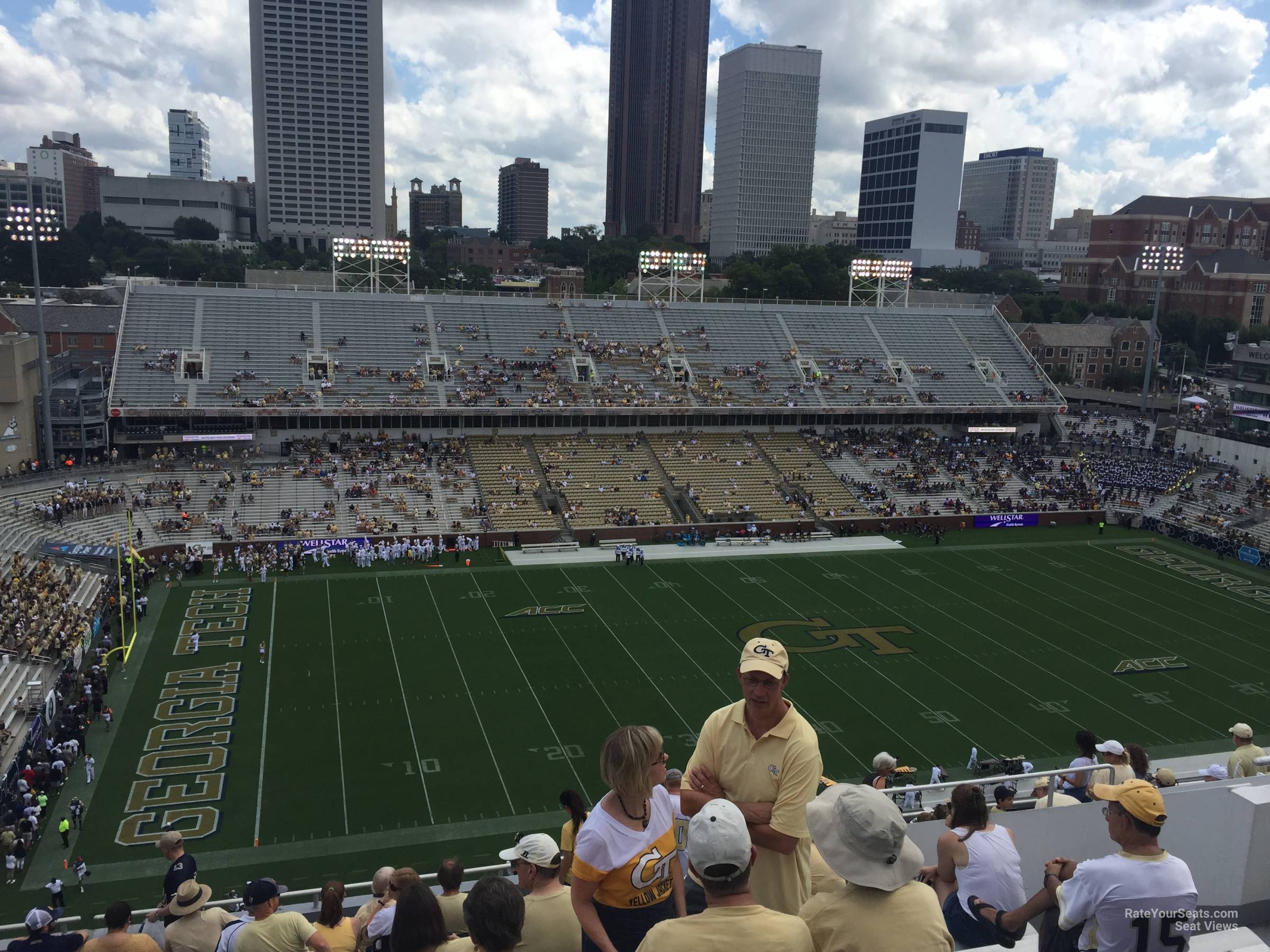 section 207, row 15 seat view  for football - bobby dodd stadium