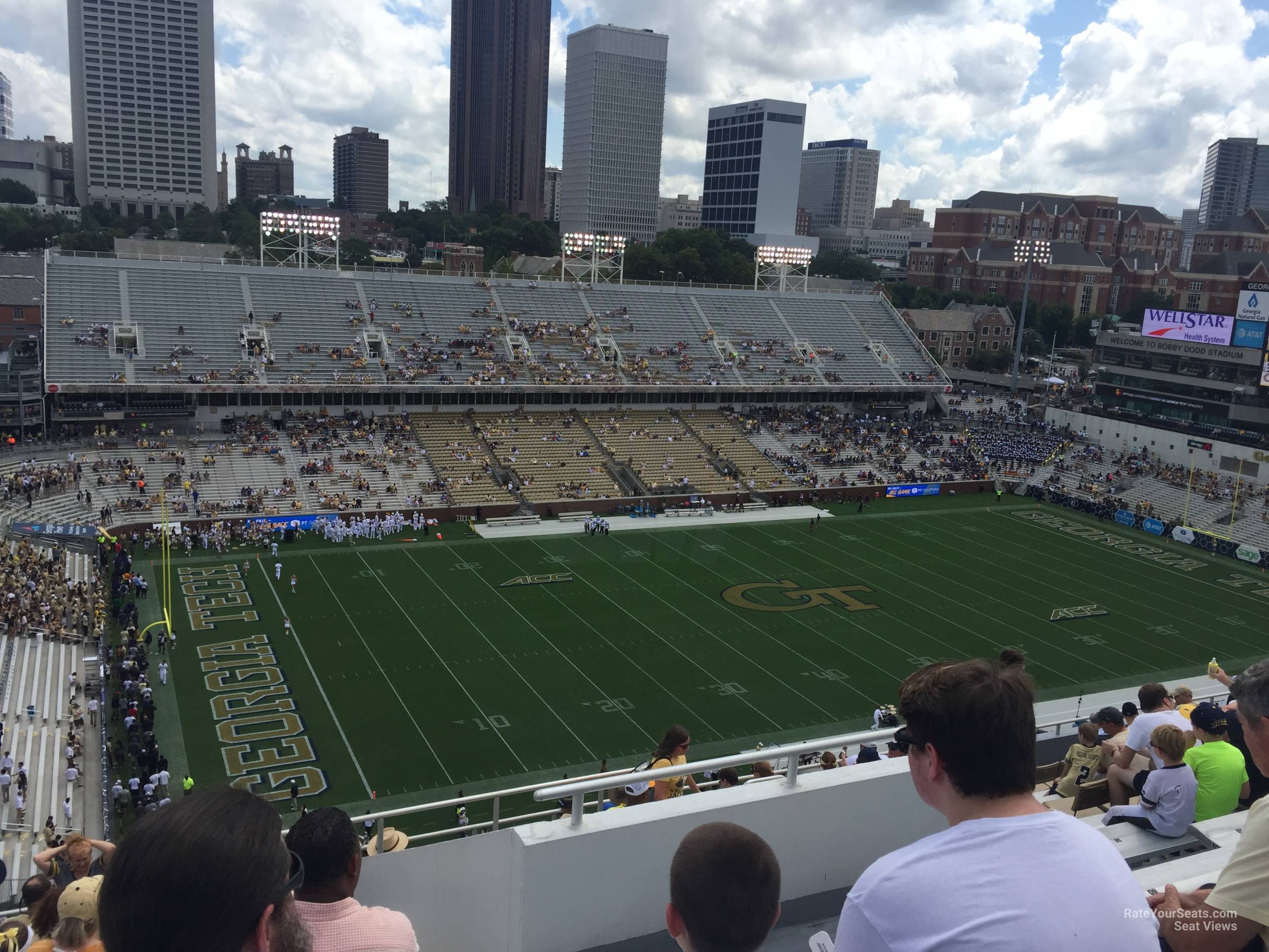 section 208, row 15 seat view  - bobby dodd stadium