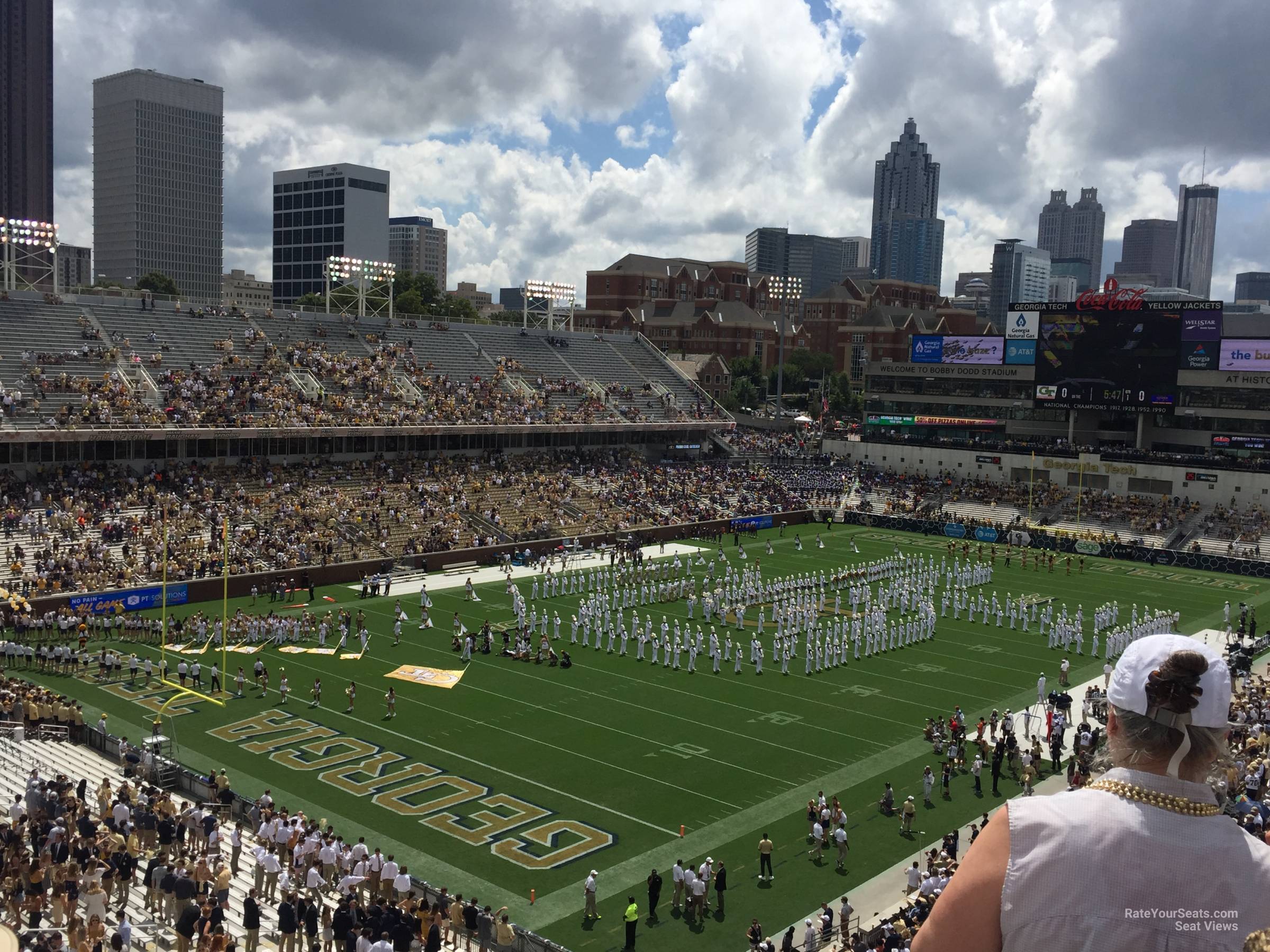 section 210, row 3 seat view  - bobby dodd stadium