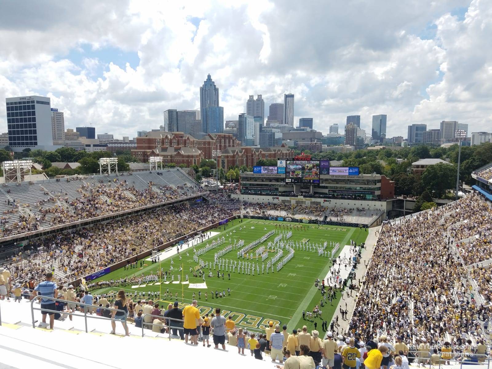 section 211, row 30 seat view  for football - bobby dodd stadium