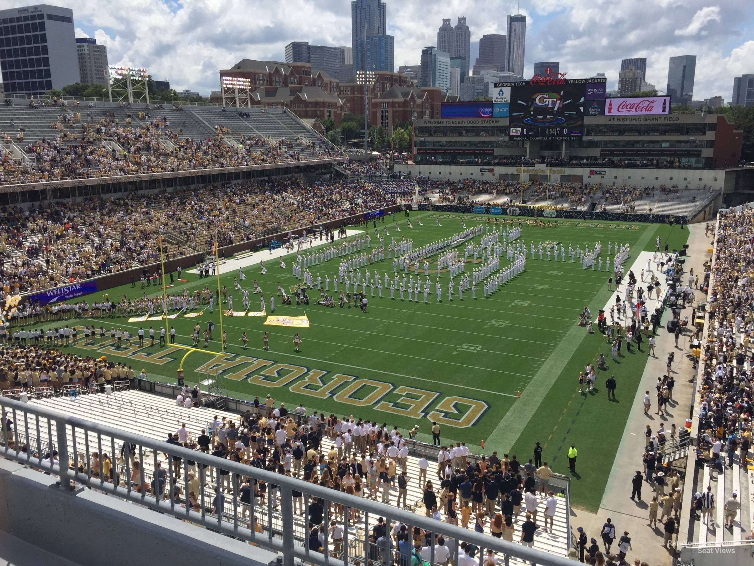 section 211, row 3 seat view  - bobby dodd stadium