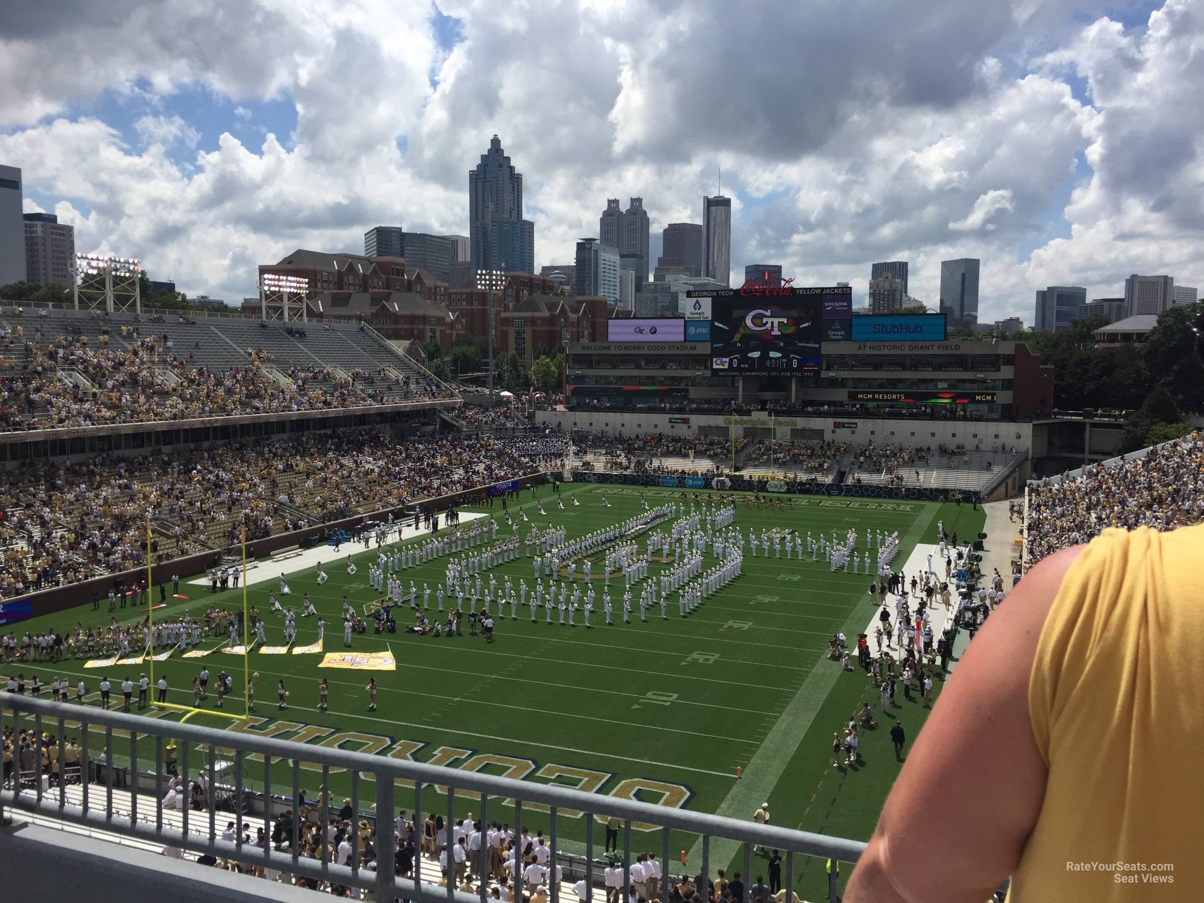 section 212, row 3 seat view  - bobby dodd stadium