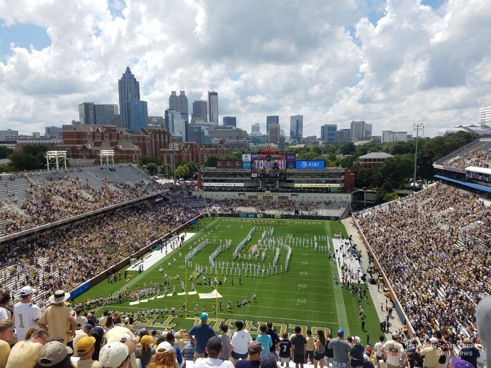 section 214, row 30 seat view  for football - bobby dodd stadium