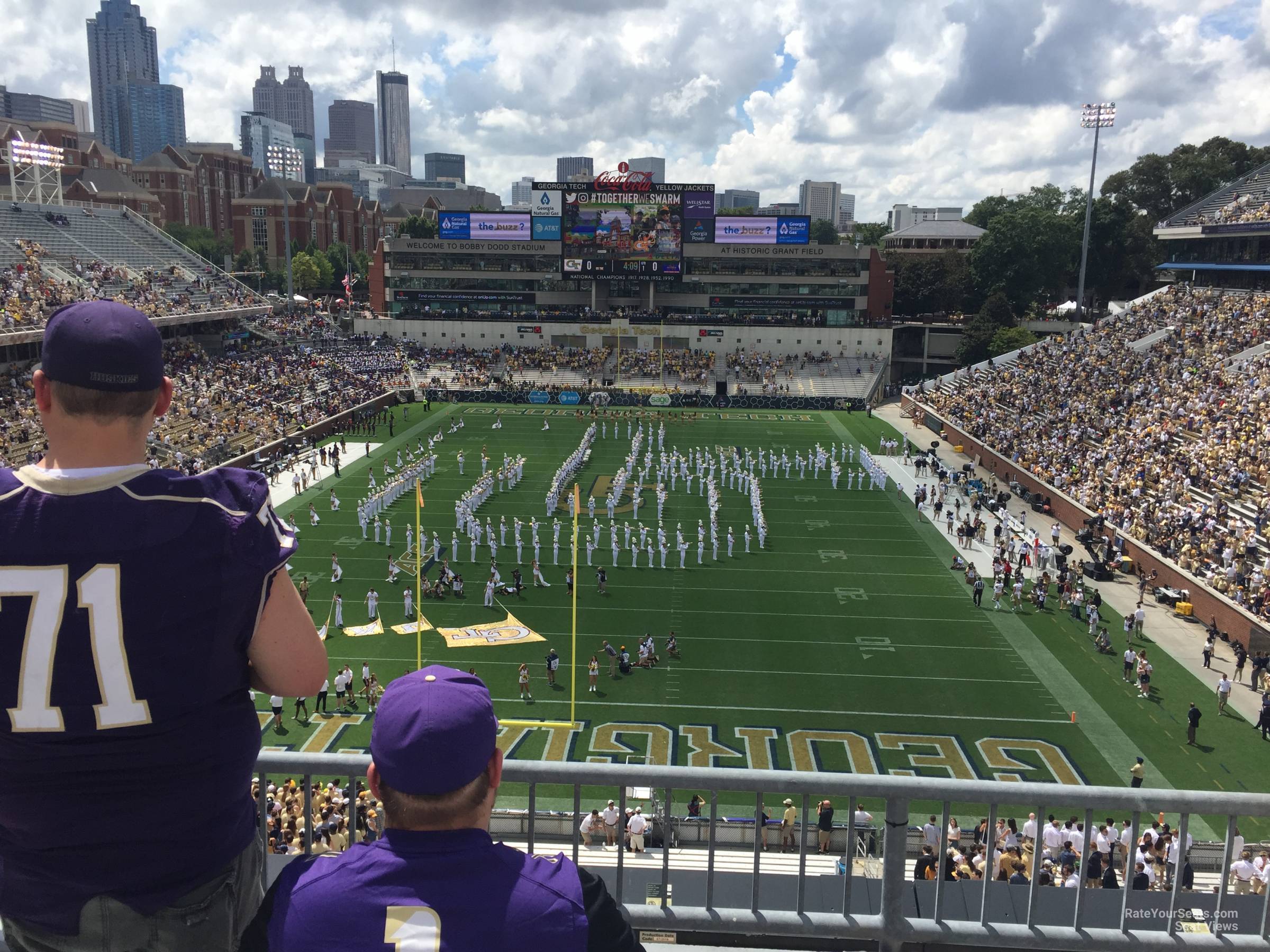 section 214, row 3 seat view  - bobby dodd stadium