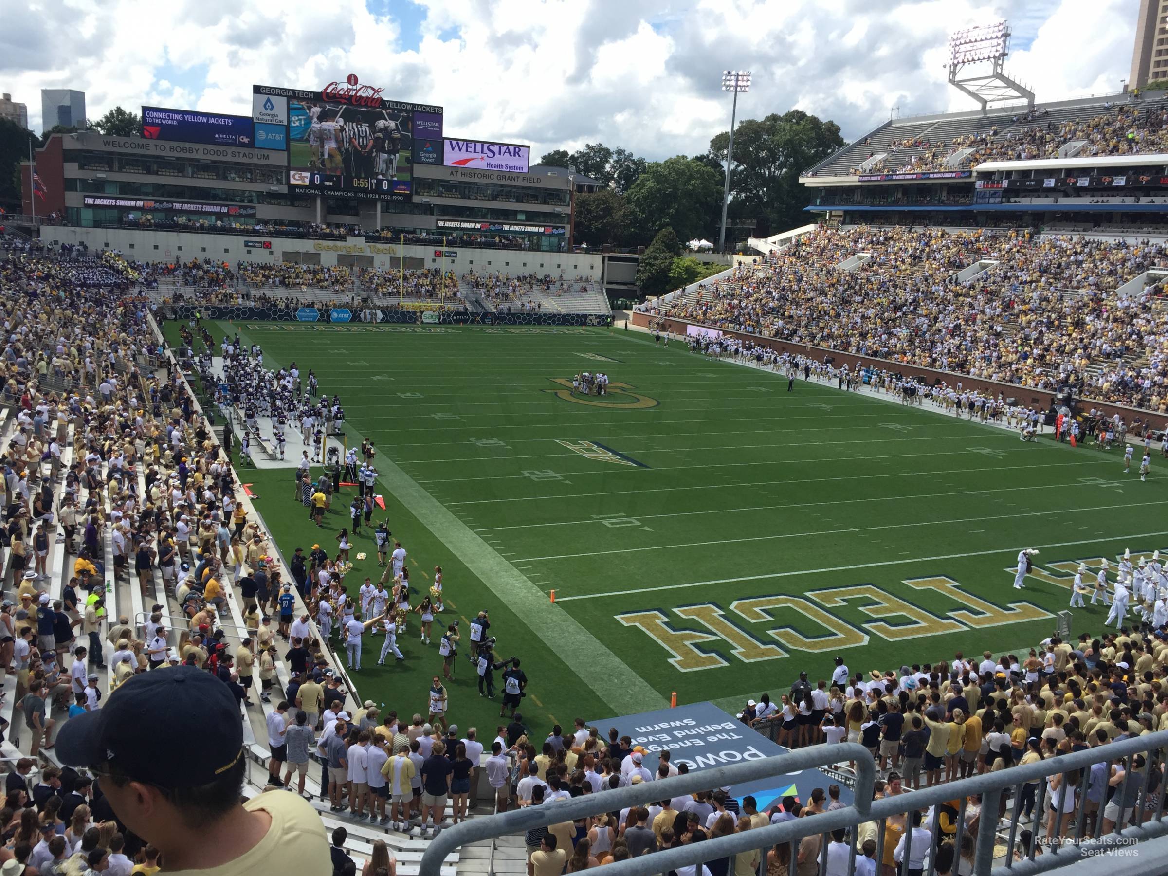 section 218, row 3 seat view  - bobby dodd stadium