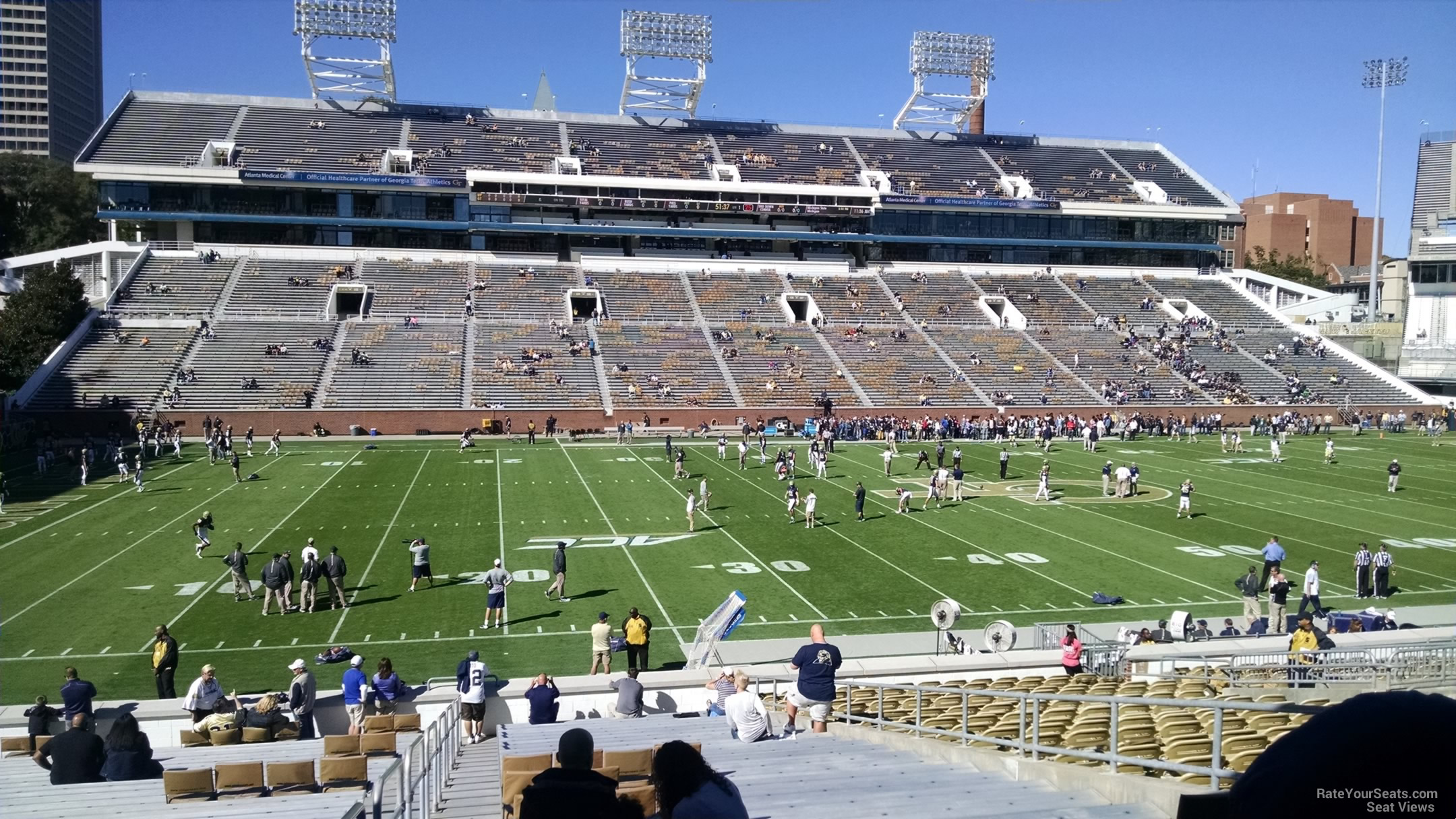 section 127, row 29 seat view  - bobby dodd stadium