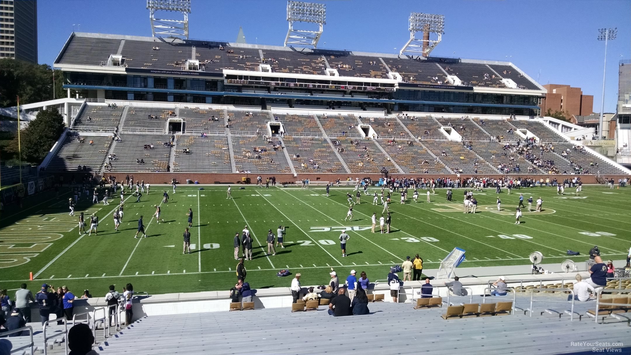 section 128, row 29 seat view  - bobby dodd stadium