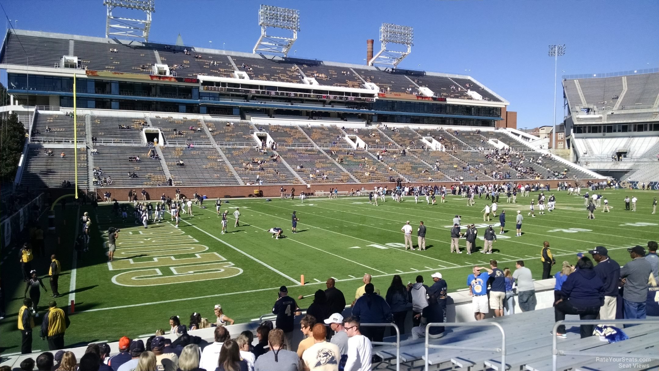 section 130, row 15 seat view  for football - bobby dodd stadium