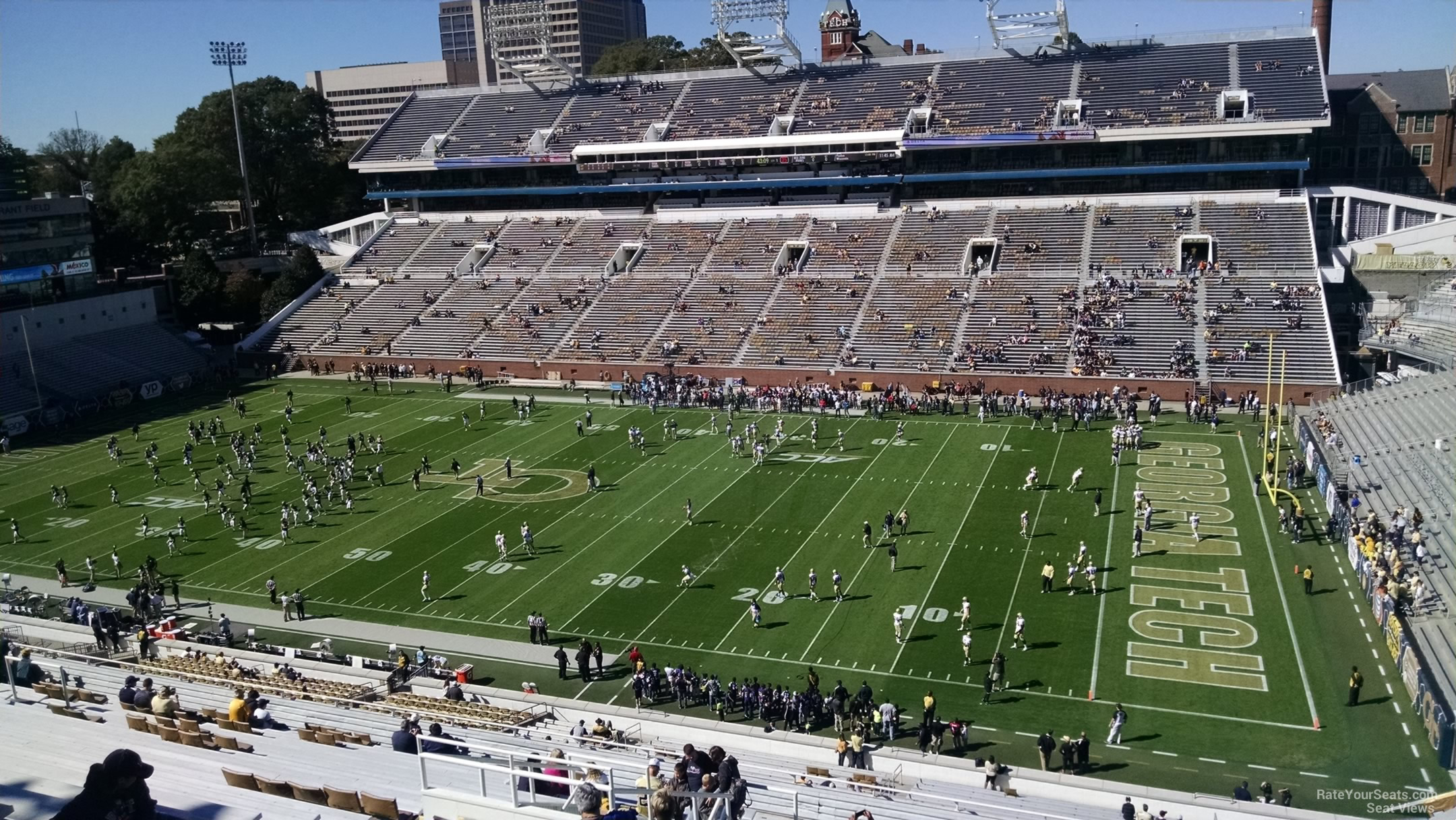 section 222, row 30 seat view  for football - bobby dodd stadium