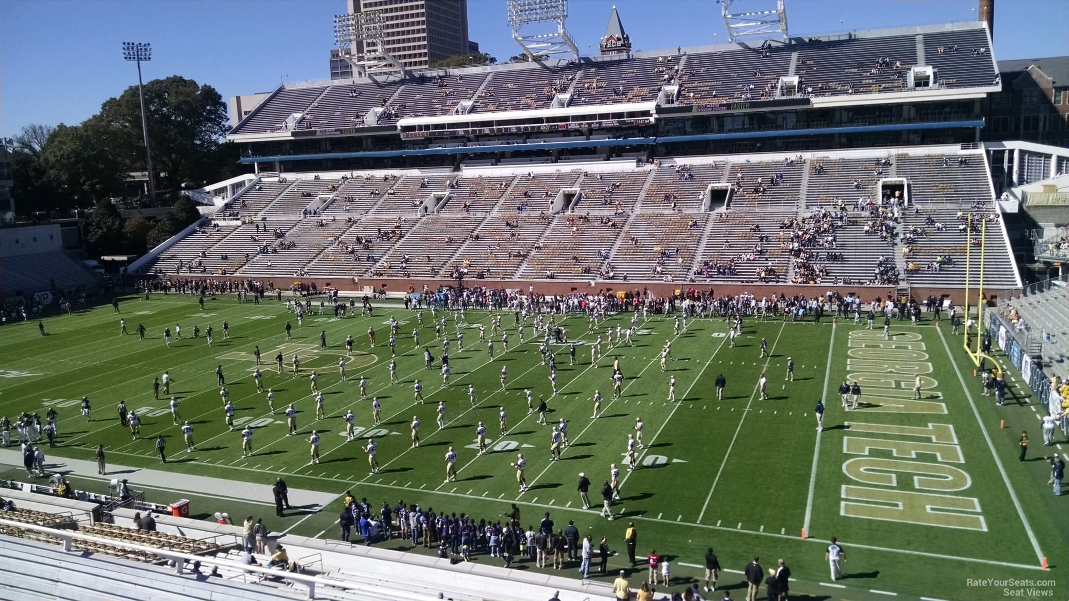 section 222, row 6 seat view  for football - bobby dodd stadium