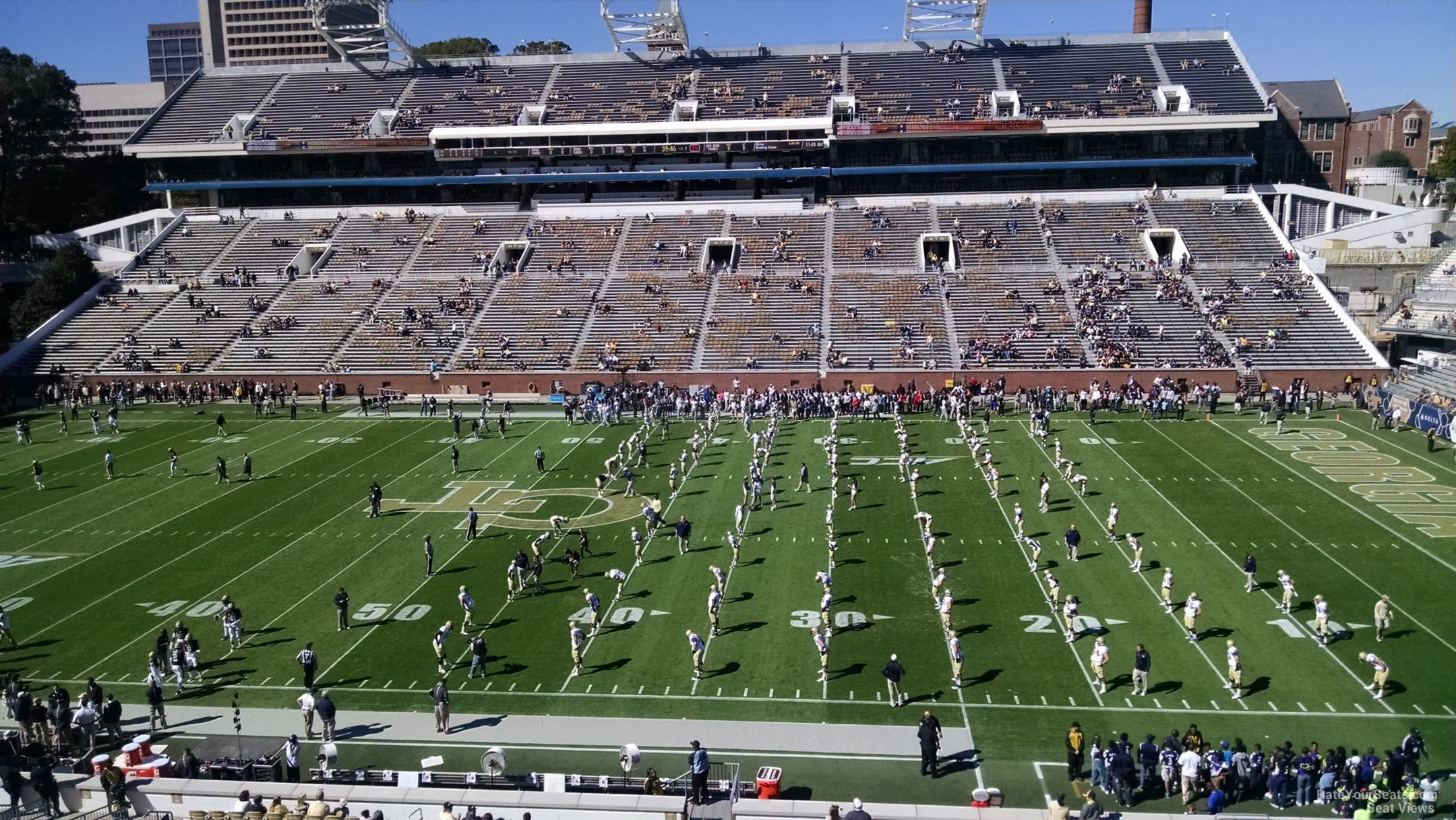 bobby dodd stadium section 224 rateyourseats com bobby dodd seating chart rows
