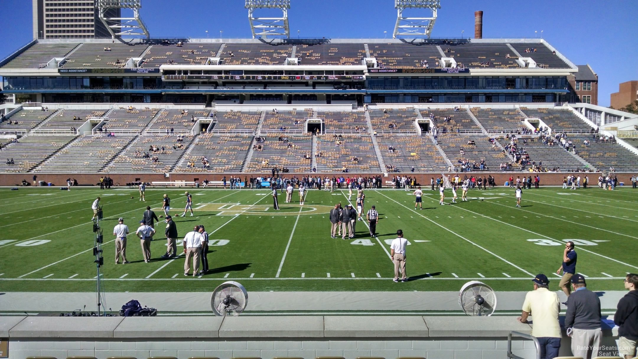 club 2, row 10 seat view  - bobby dodd stadium