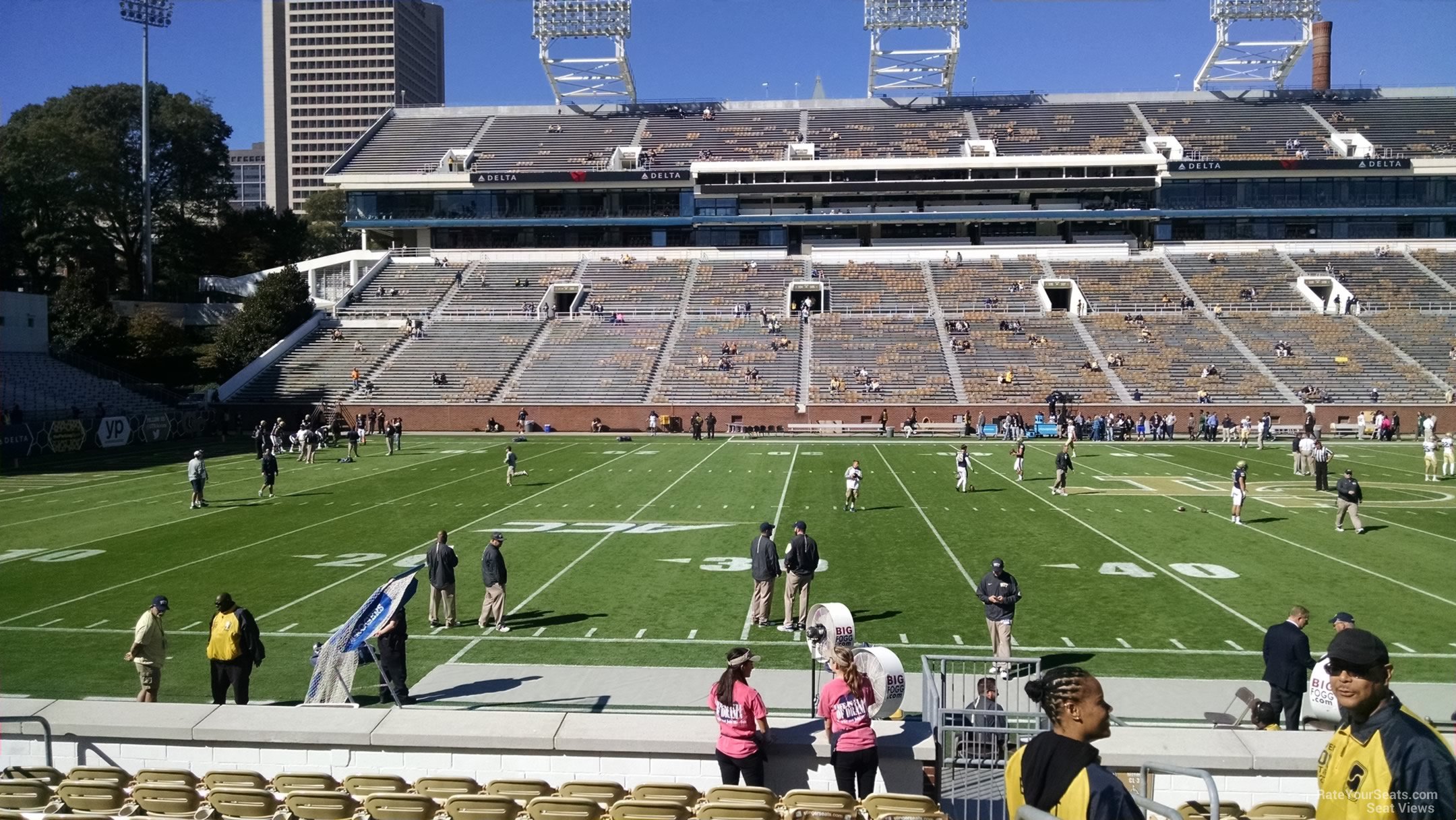 club 4, row 10 seat view  - bobby dodd stadium