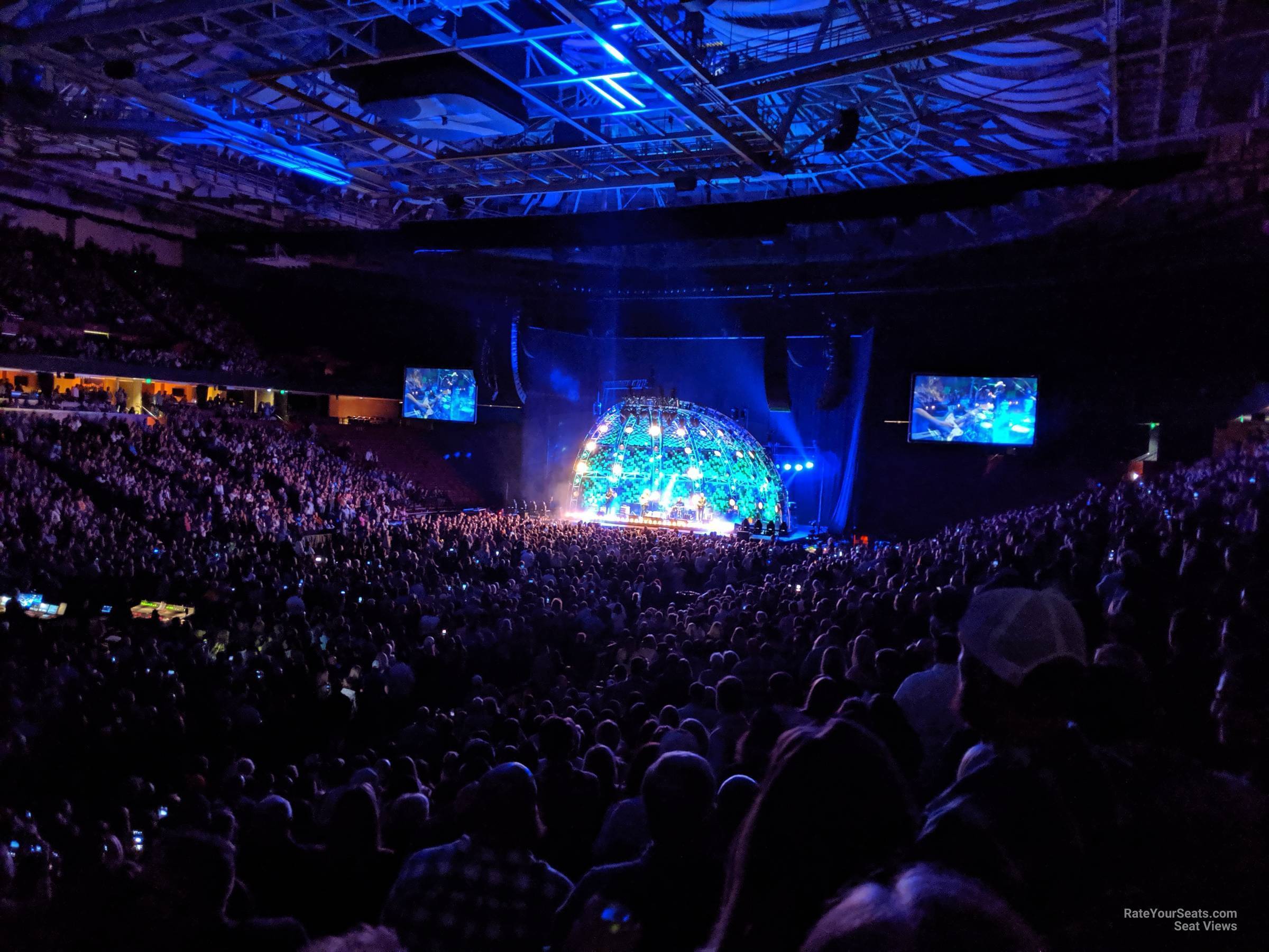 section 100, row p seat view  for concert - bon secours wellness arena